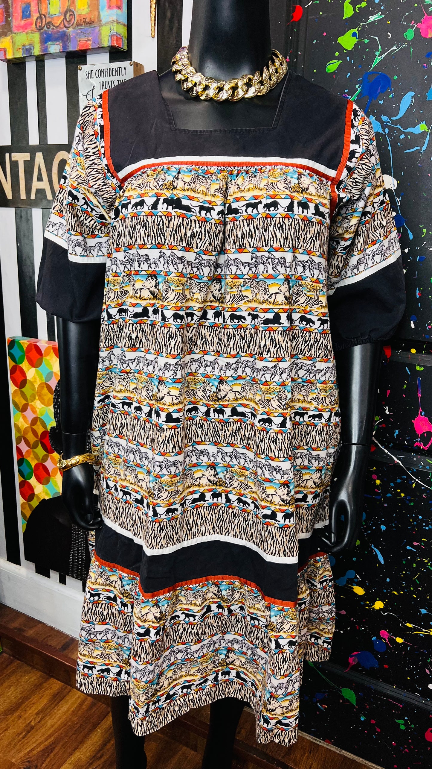 Vintage Safari House Dress (16)