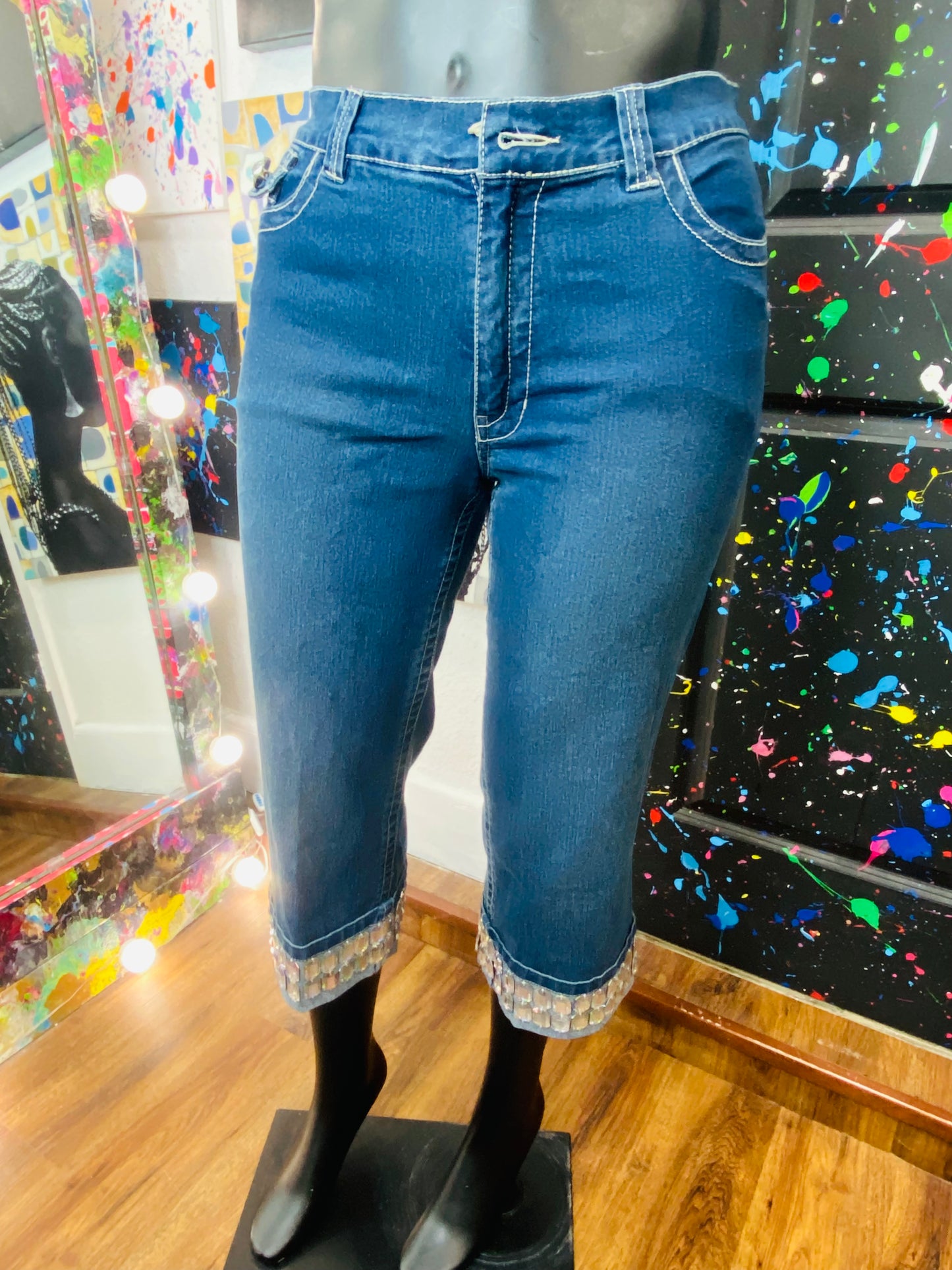 Vintage Denim Jewel leg Culottes