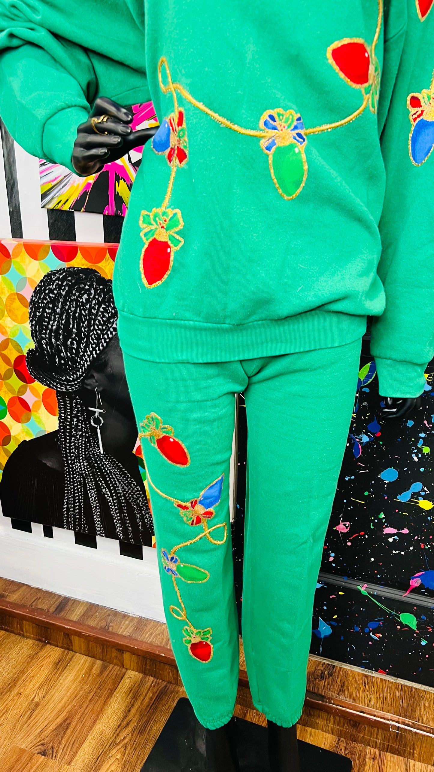 Vintage Hand Painted Christmas Jogging Set (14/16)