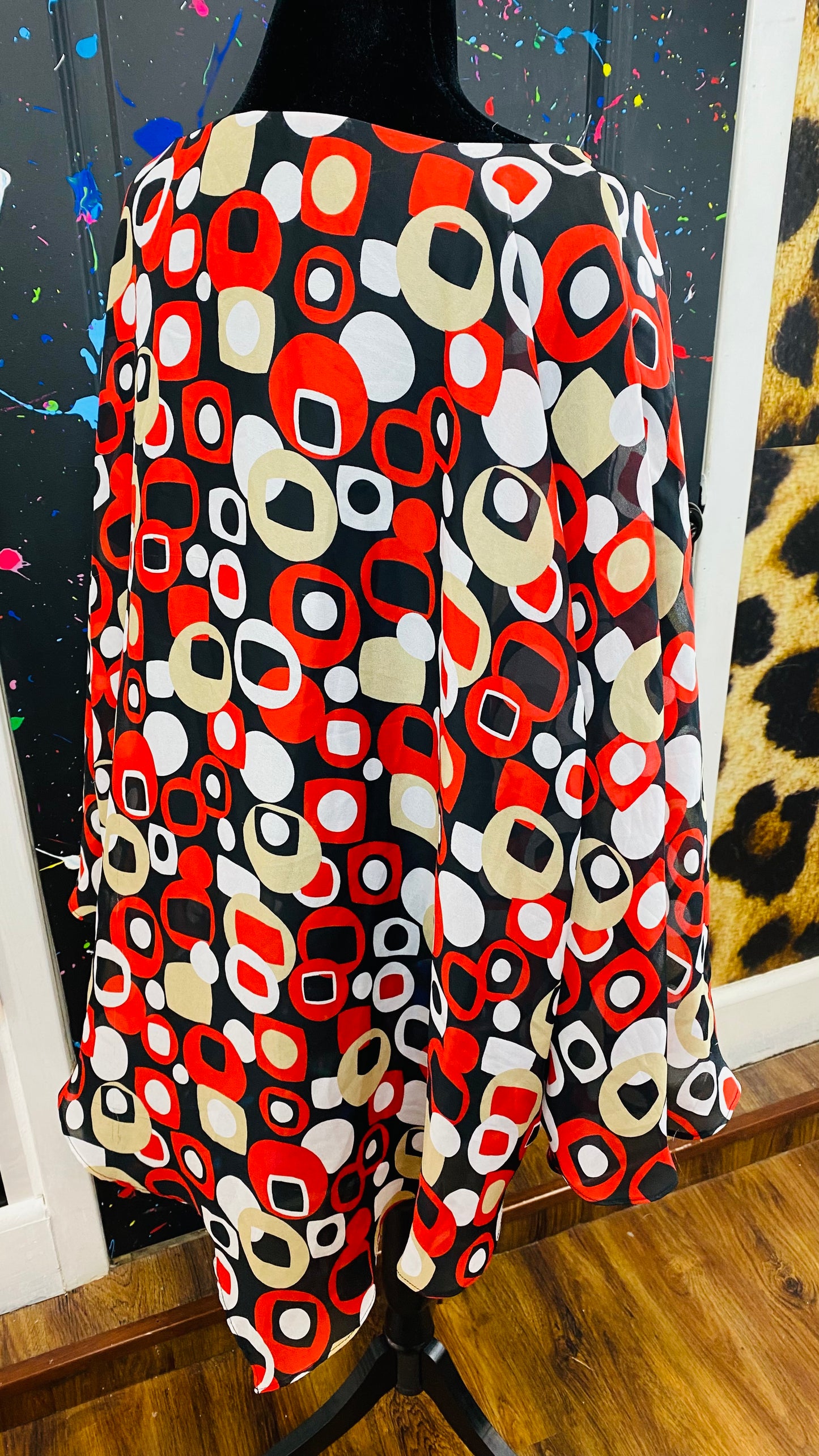 Vintage Oversized Short Sleeve Blouse