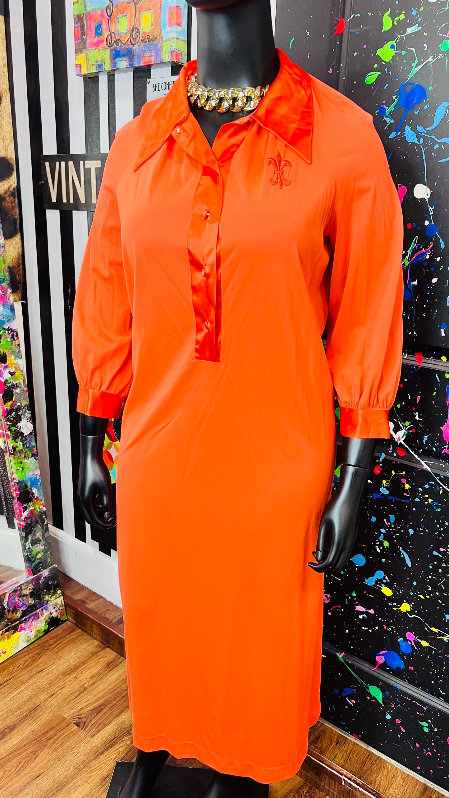 Vintage Orange Nightgown (14)