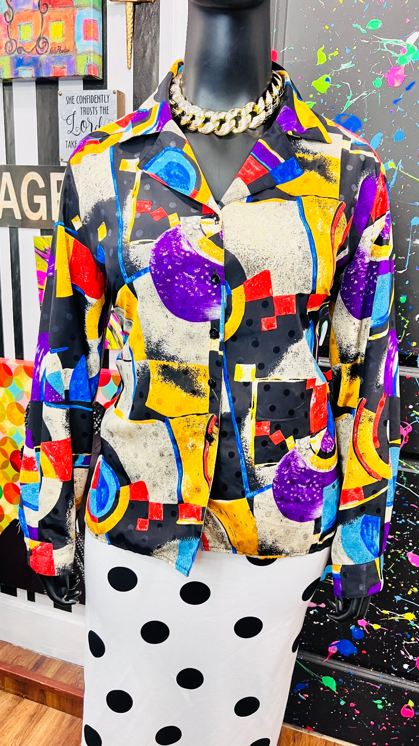Vintage 90’s Abstract Blouse (20)