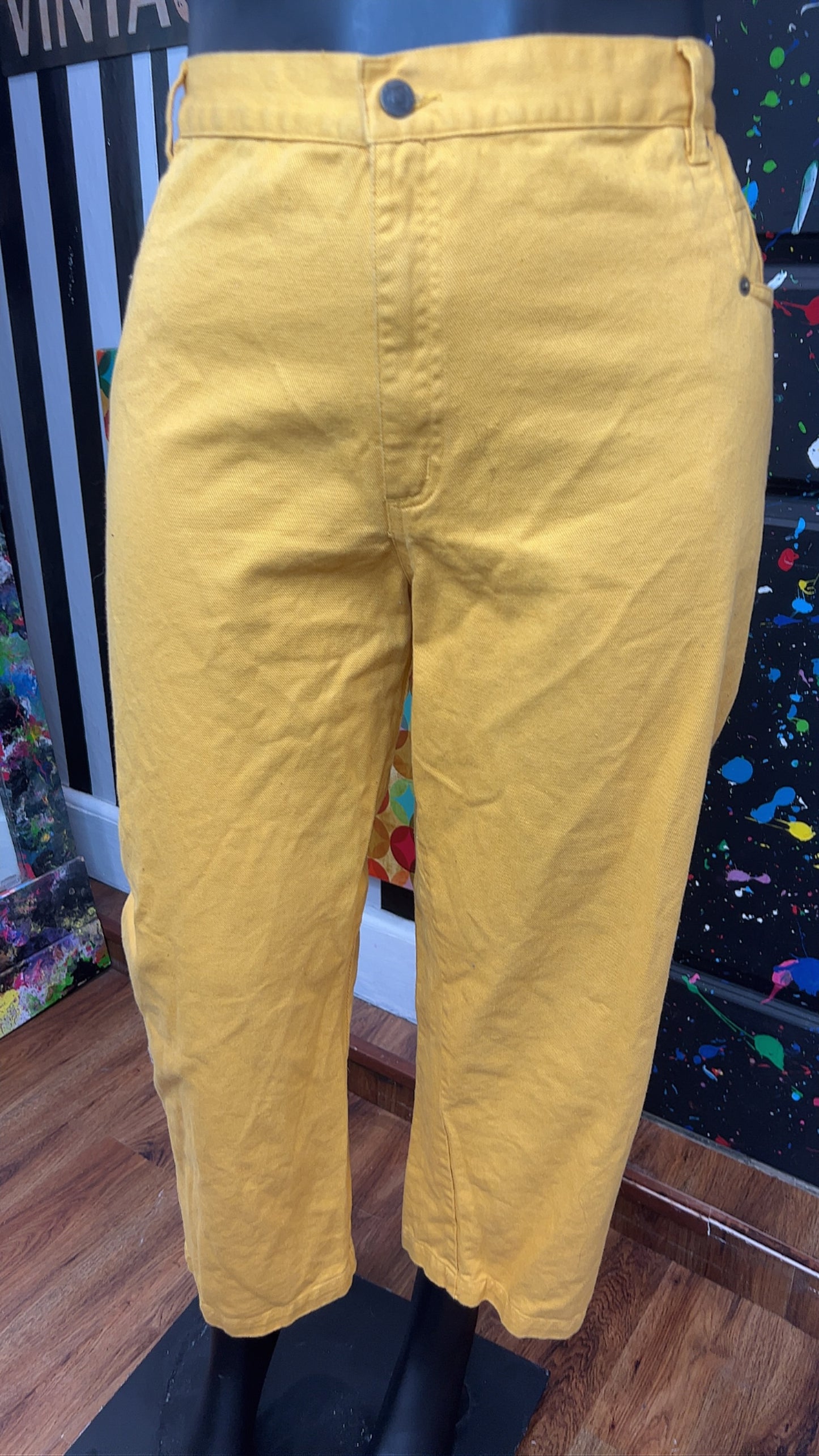 Vintage Mustard Yellow Denim Jeans (24WP)