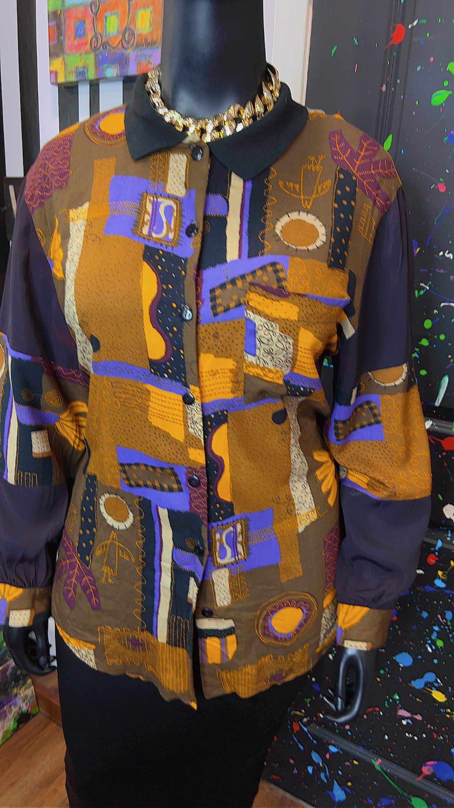 Vintage 80’s Rayon Blouse (14)