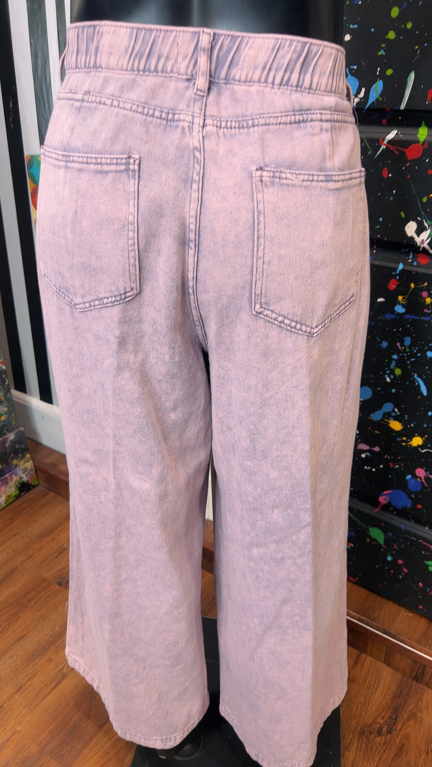 Wide Leg Purple Pleated Stonewash Jeans New w/Tags (16)