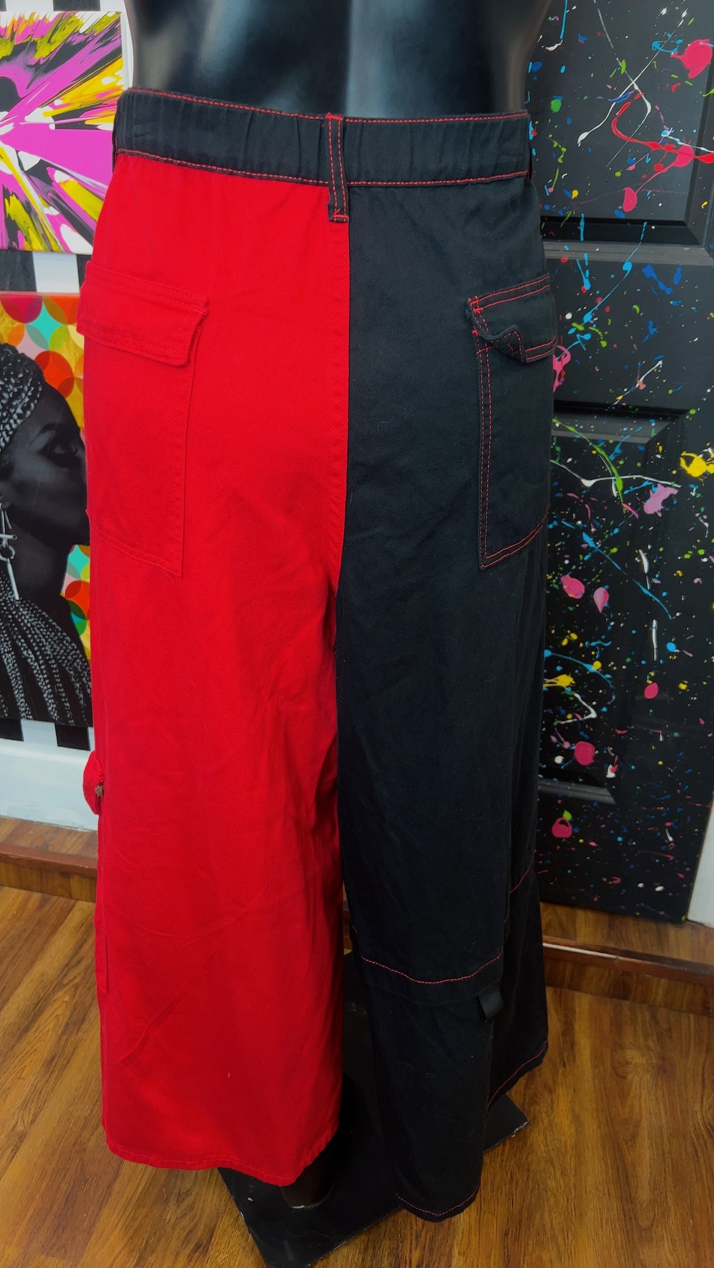 Colorblock Wide Leg Jeans (22)