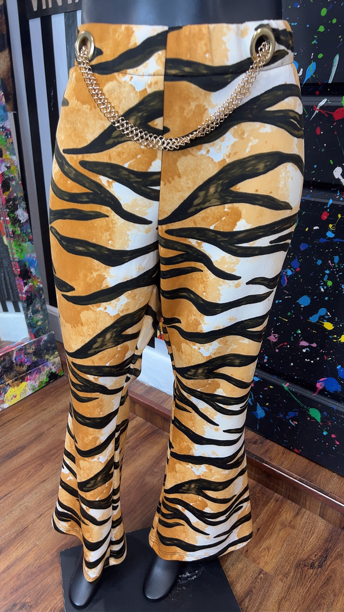 Animal Print Flare Leg Pants -New w/Tags (20)