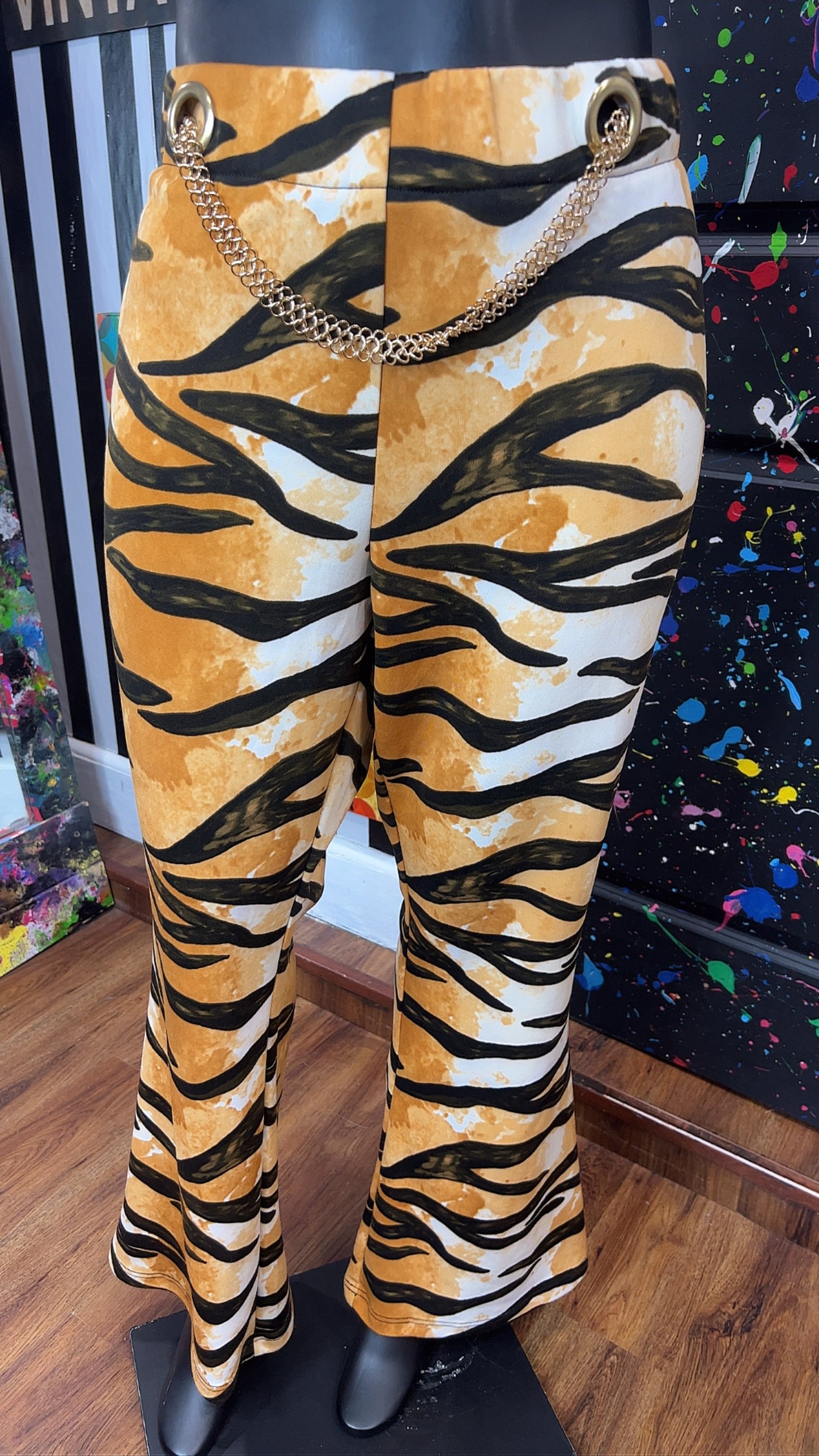Animal Print Flare Leg Pants -New w/Tags (20)