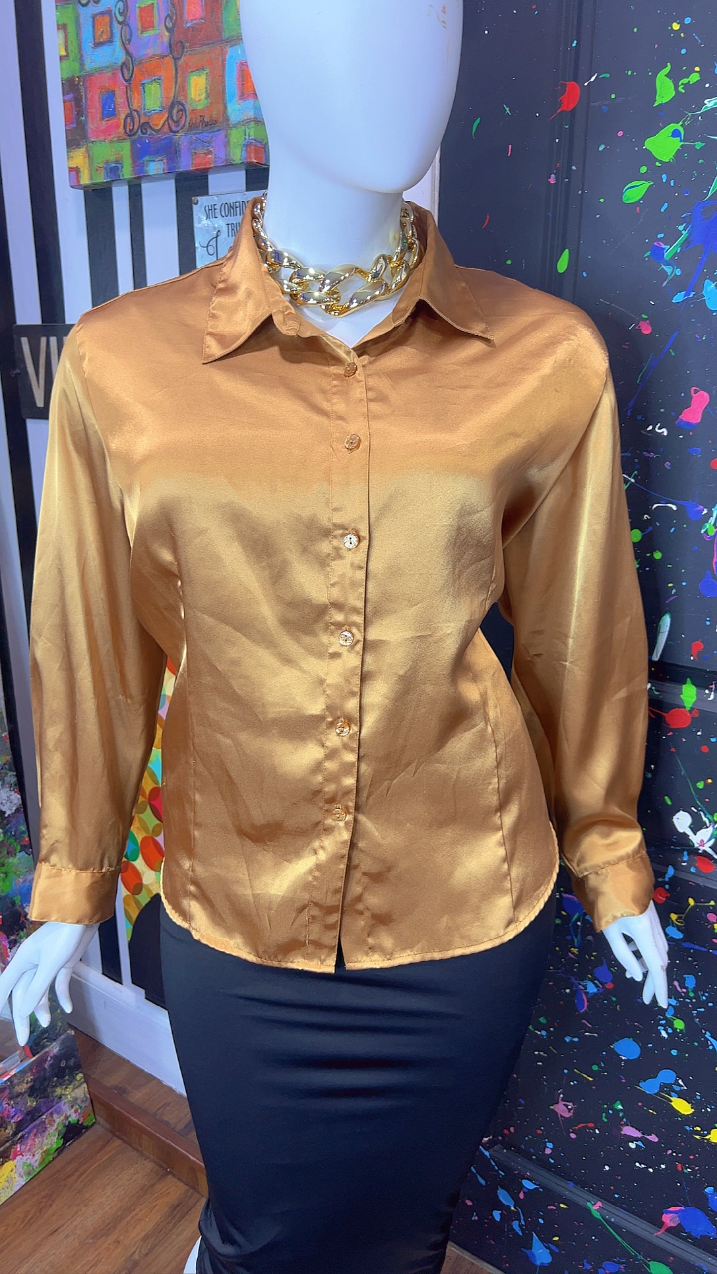 Vintage Gold Blouse (26W)
