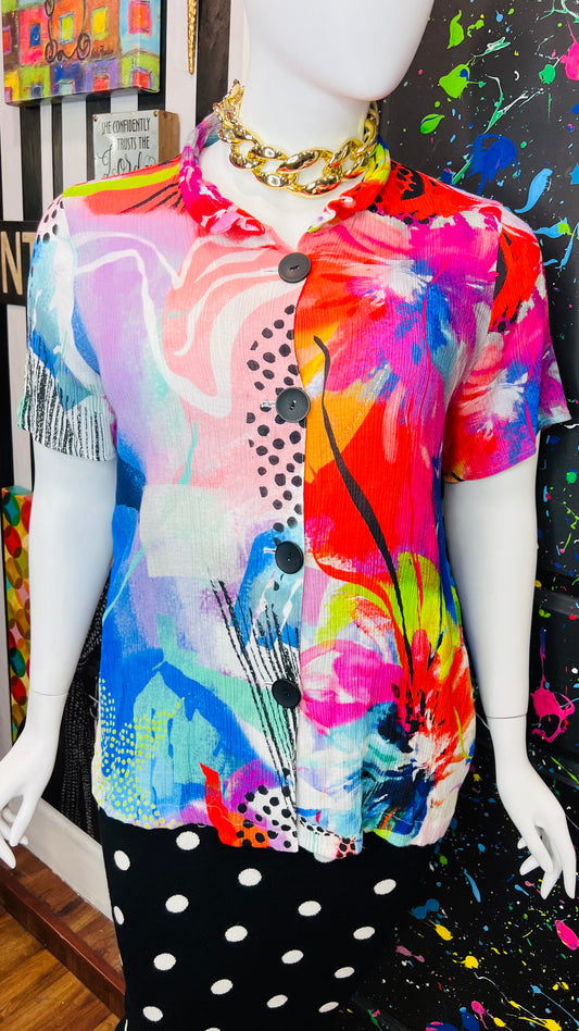 Abstract Print Blouse(18)