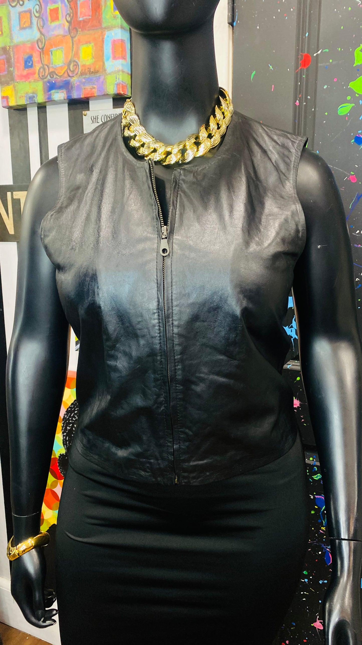 Vintage Genuine Leather Vest (14)