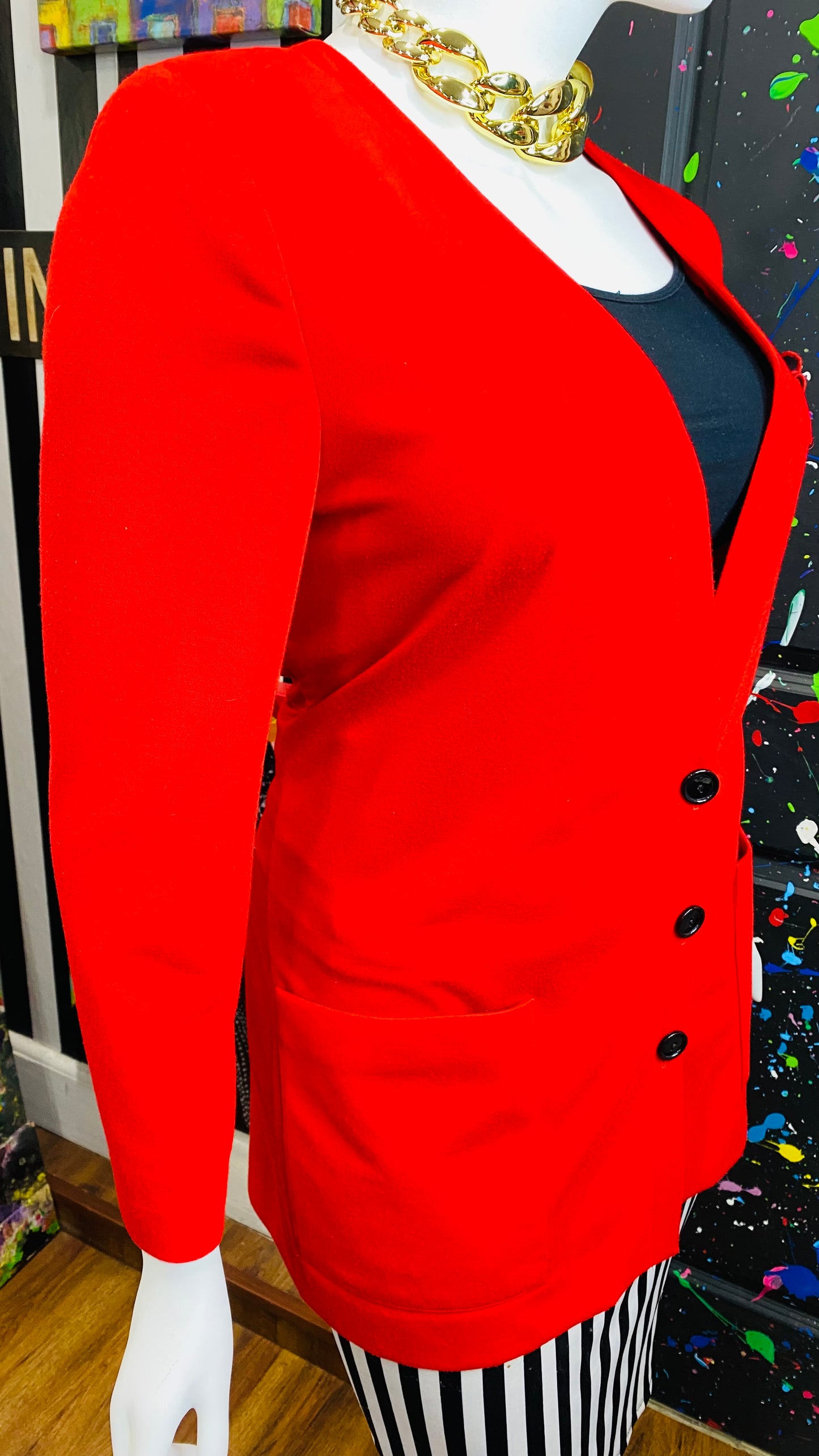 Vintage Red & Black Blazer (16)