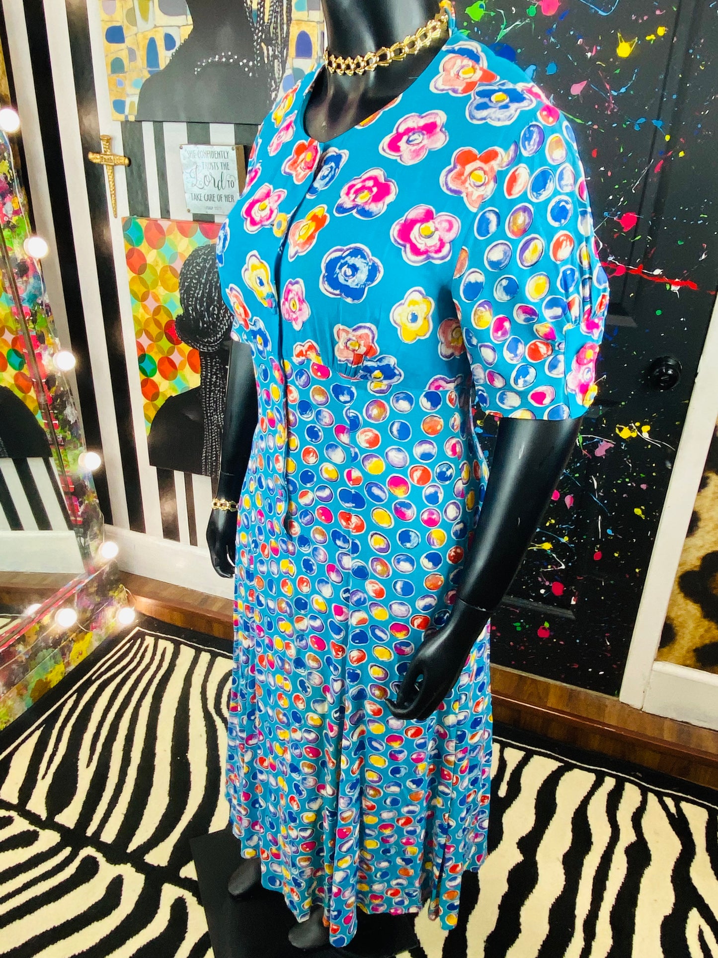 Vintage Carole Little Floral Dress