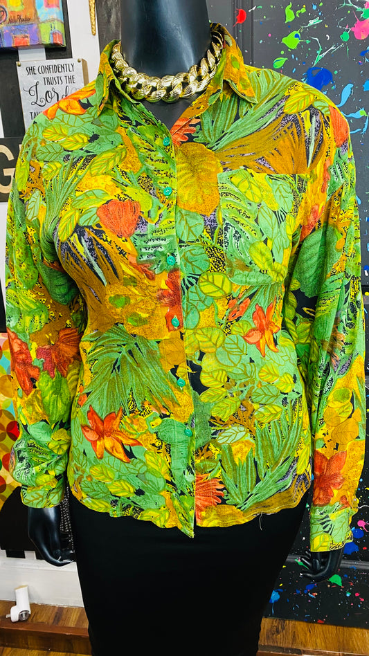 Vintage Tropical Rayon Blouse (18/20)