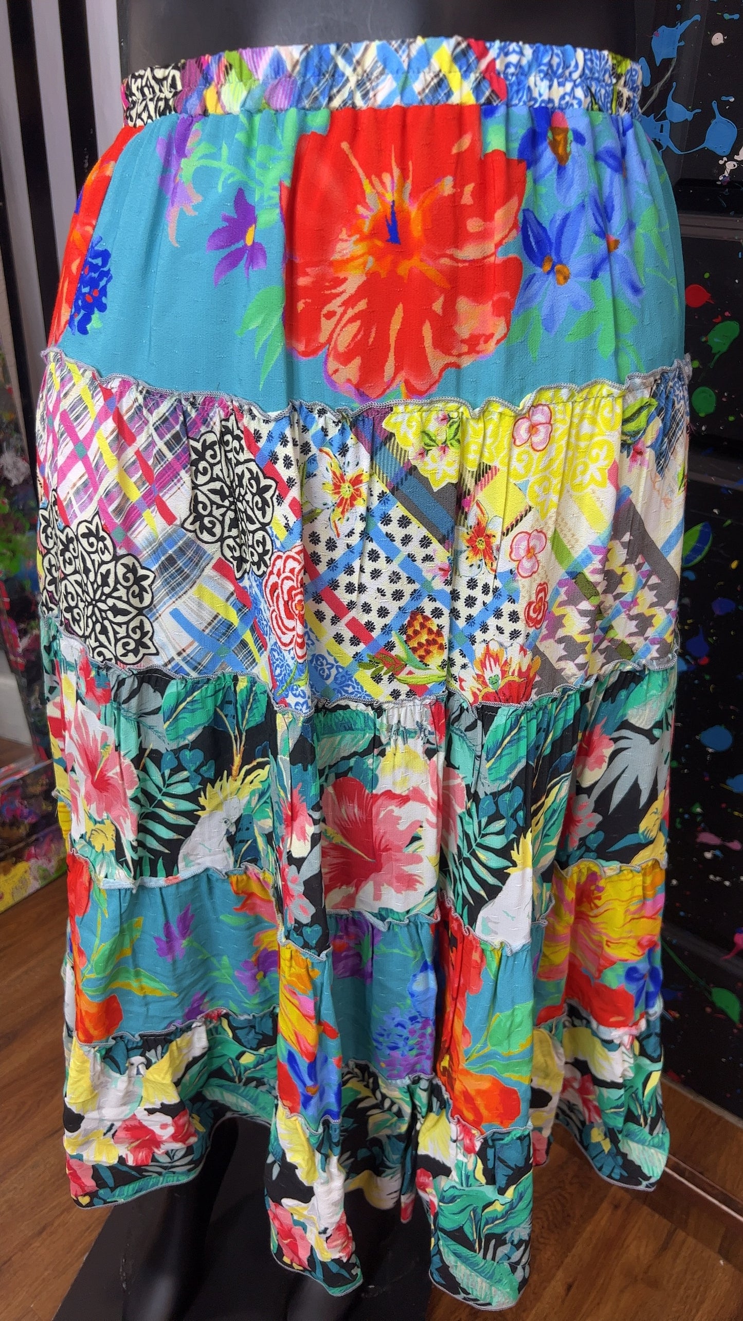 Abstract Patchwork Skirt (16)