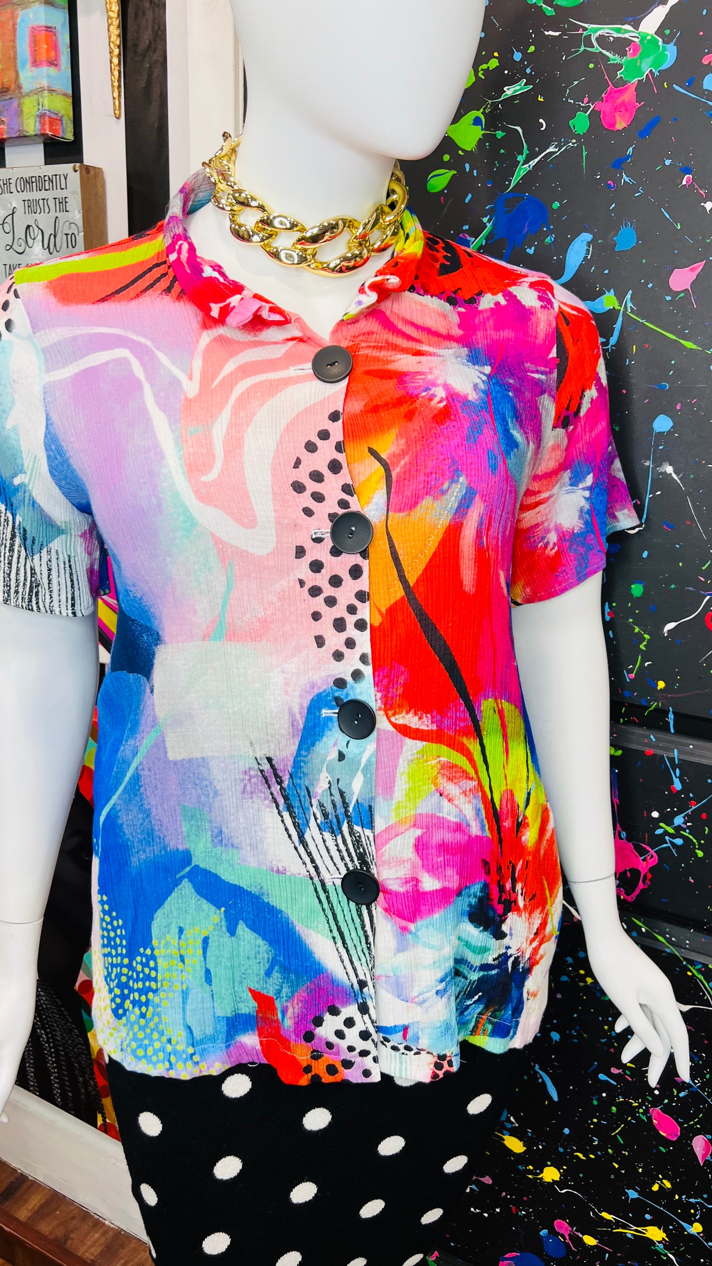 Abstract Print Blouse(18)