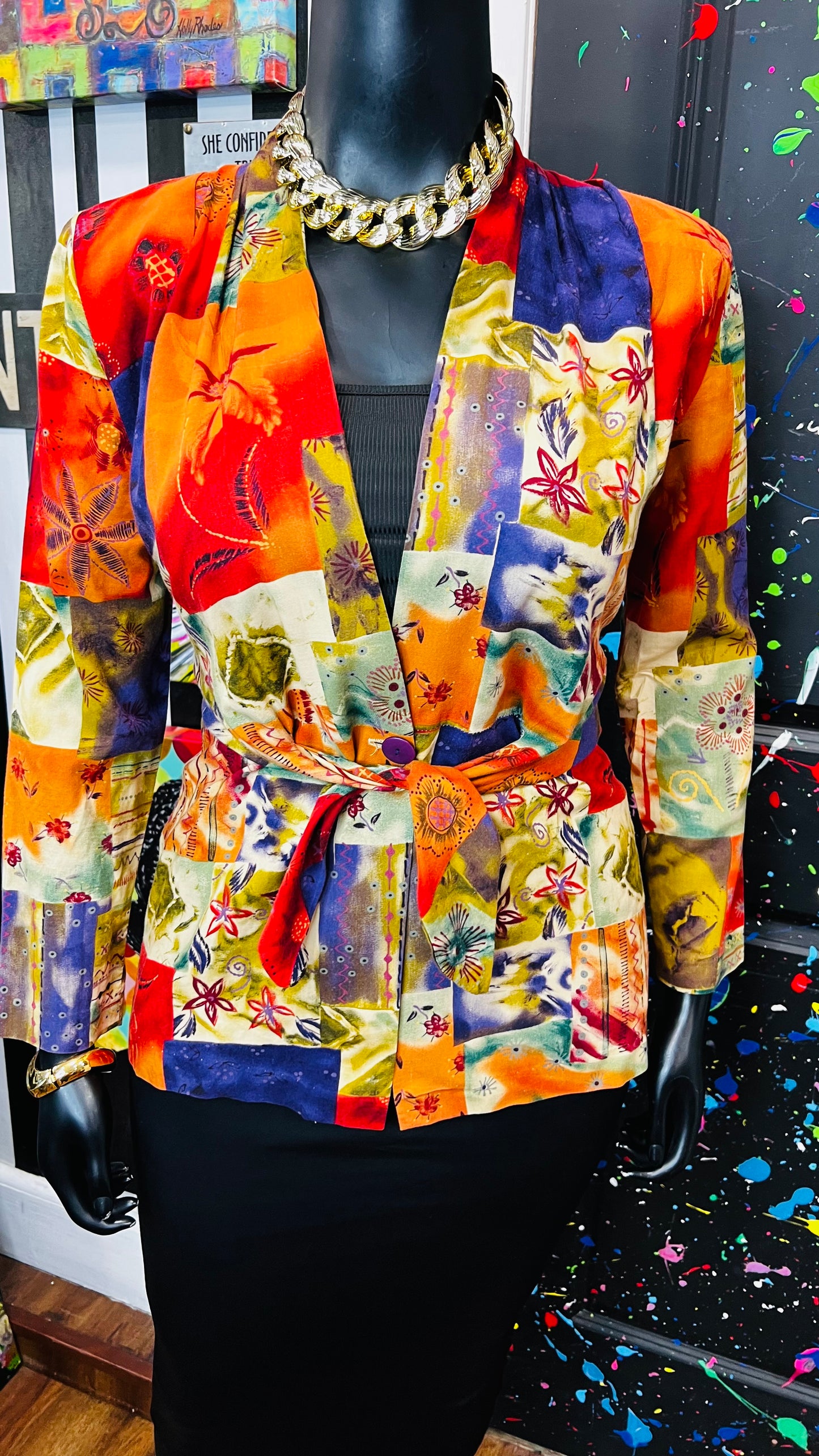 Vintage Rayon Abstact 90’s Blazer (12)