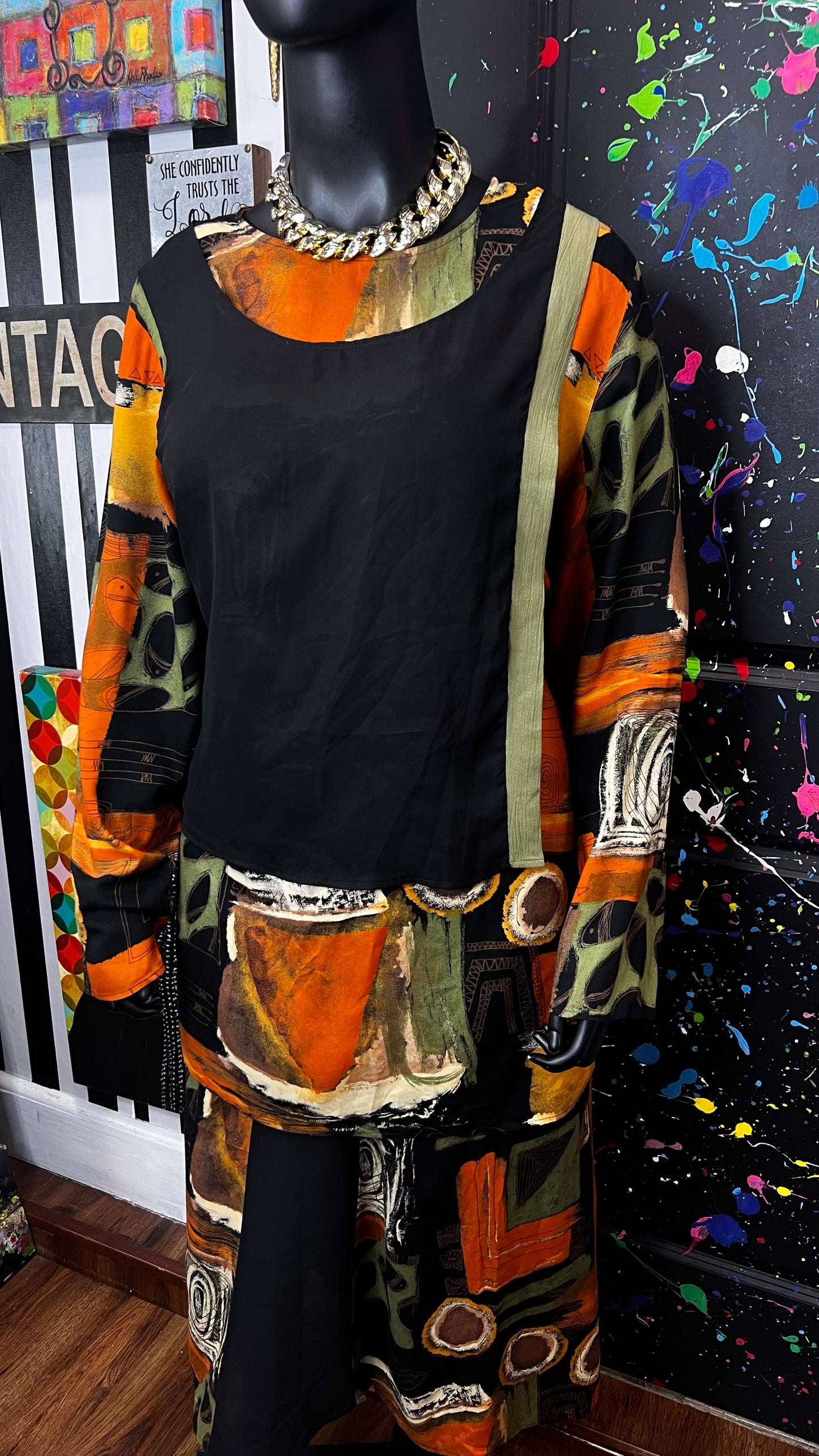 Vintage 90’s Abstract Skirt Set (22)