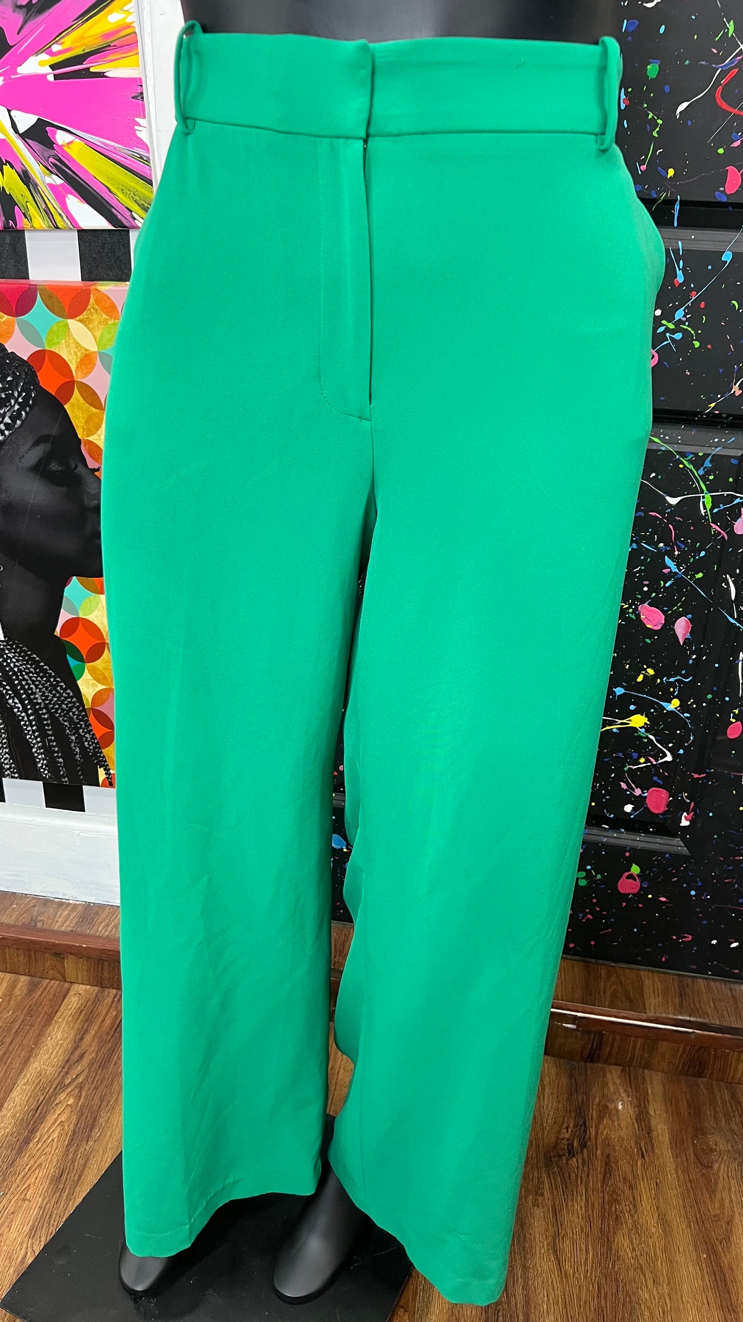 Lane Bryant Green Wide Legged Dress Pants (24)