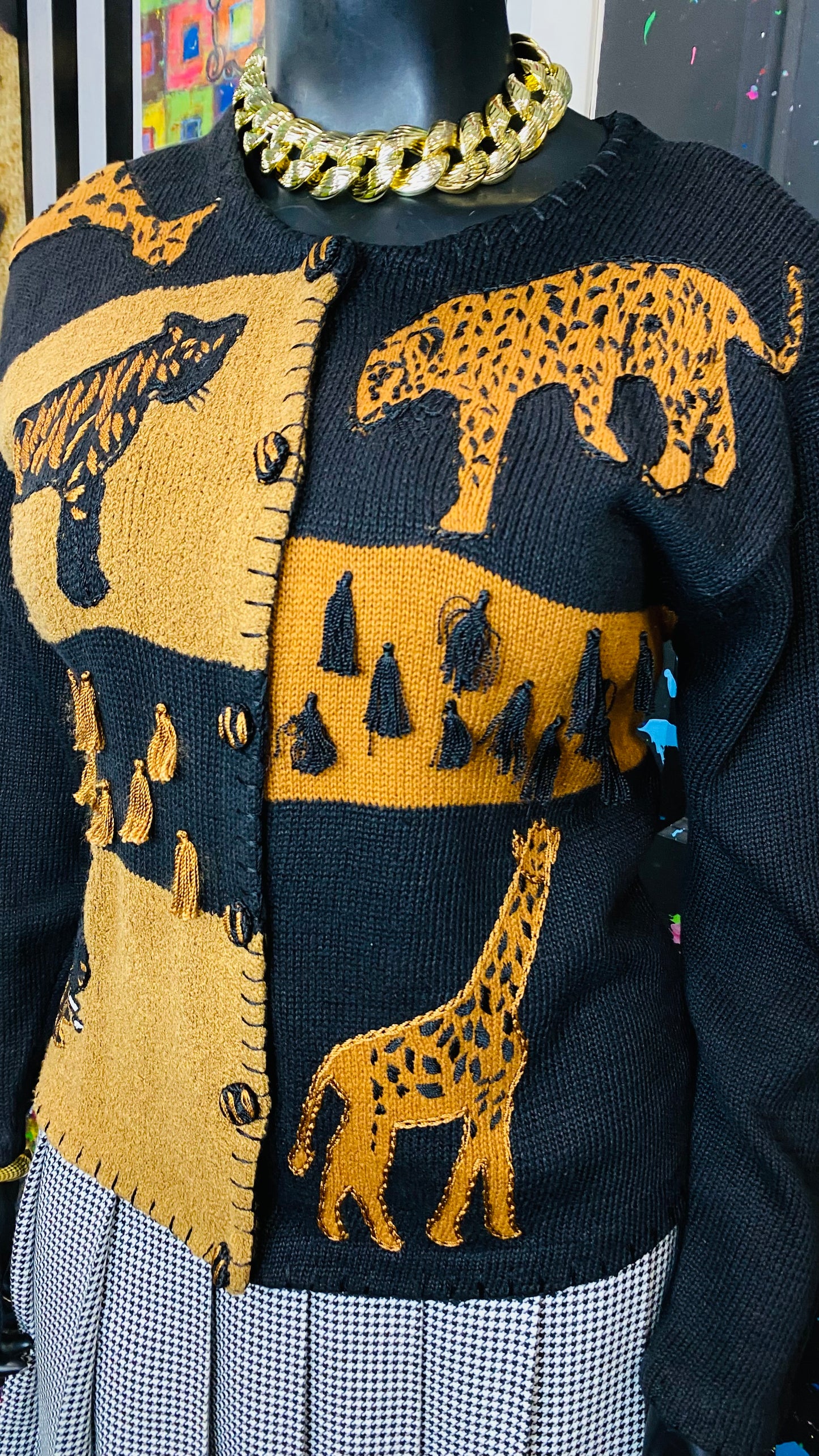 Vintage Safari Button Down Sweater (14/16)