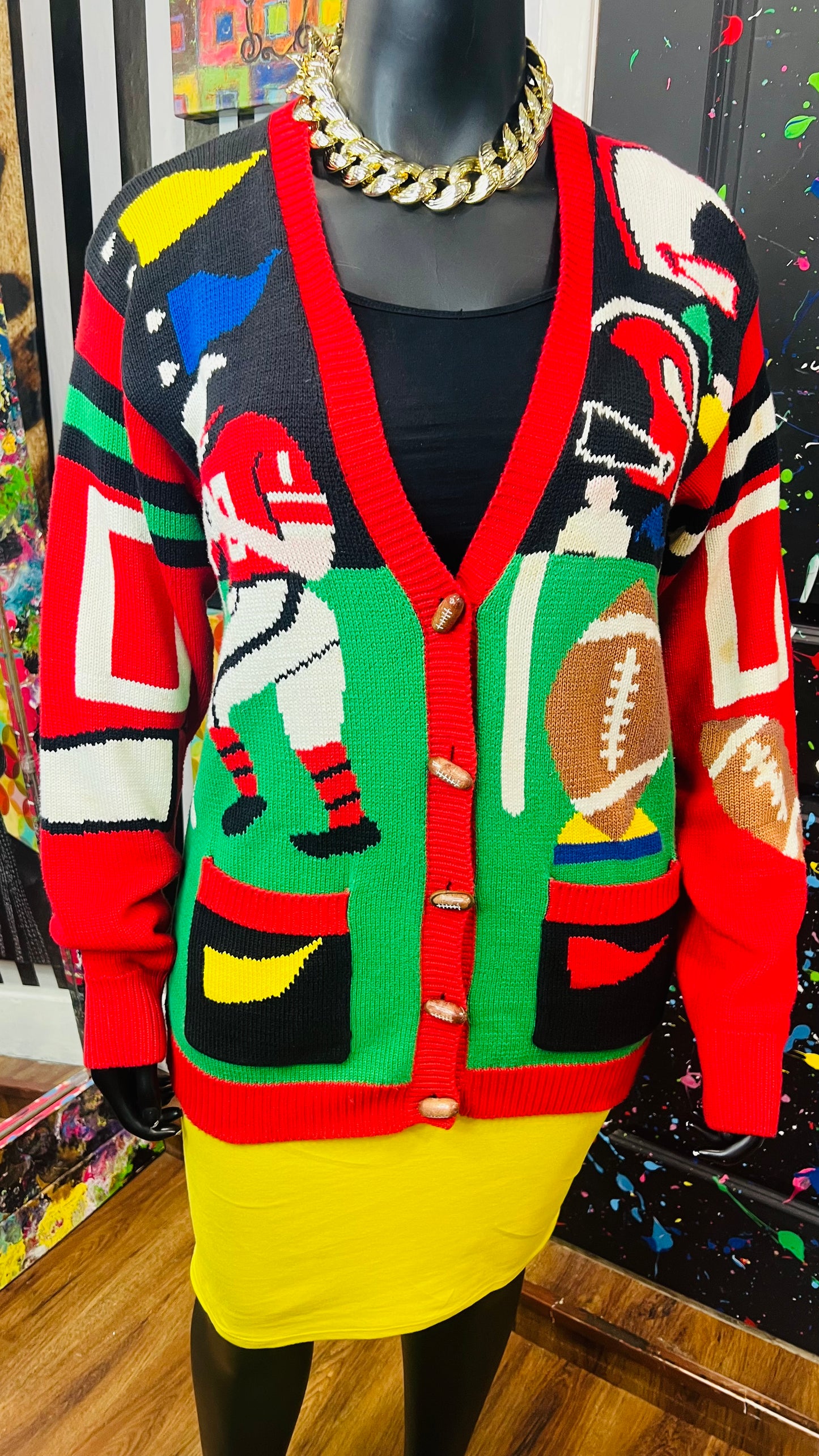 Vintage Knit Football Sweater (18/20)