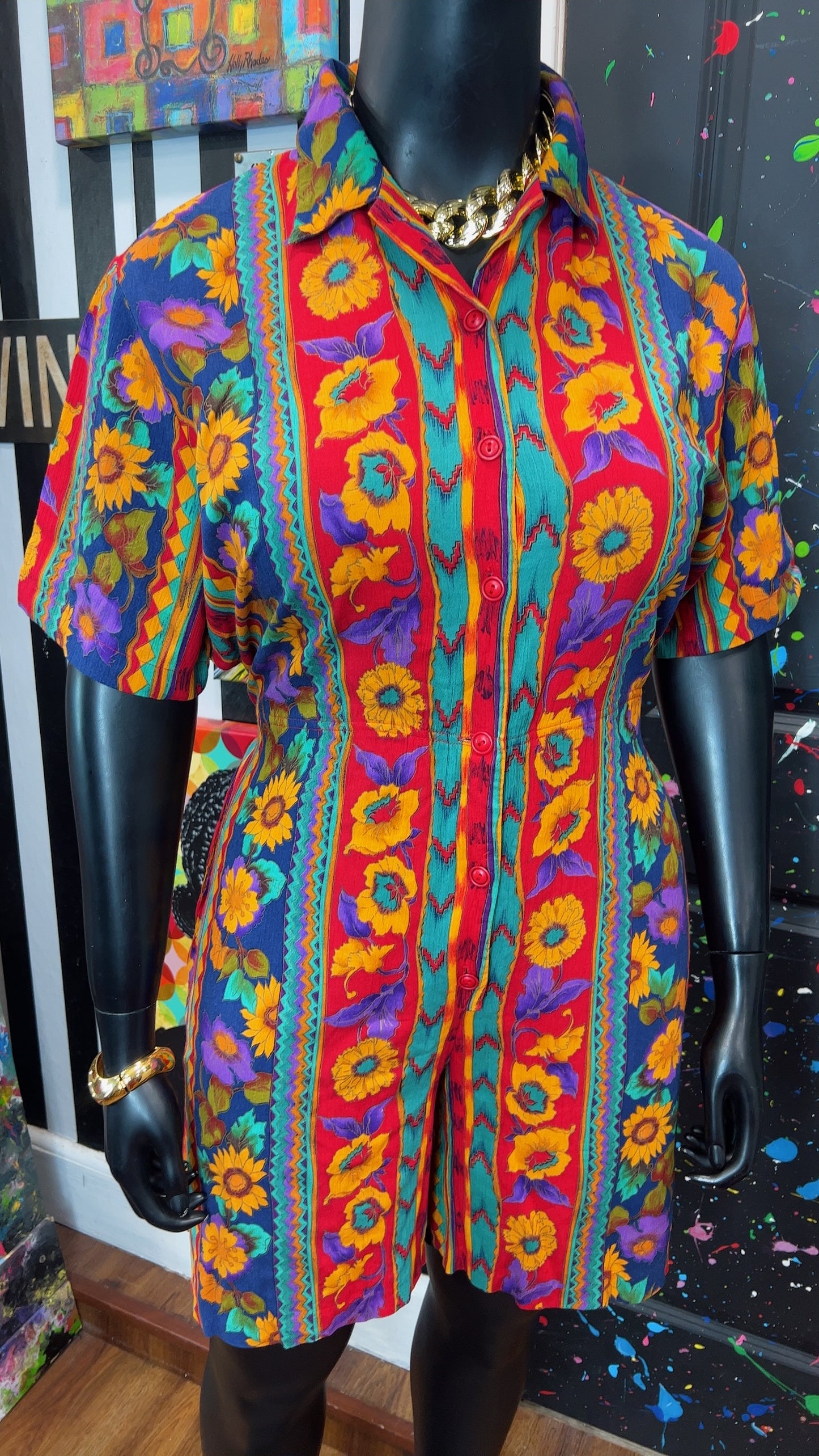 Vintage Floral Rayon Romper (18)