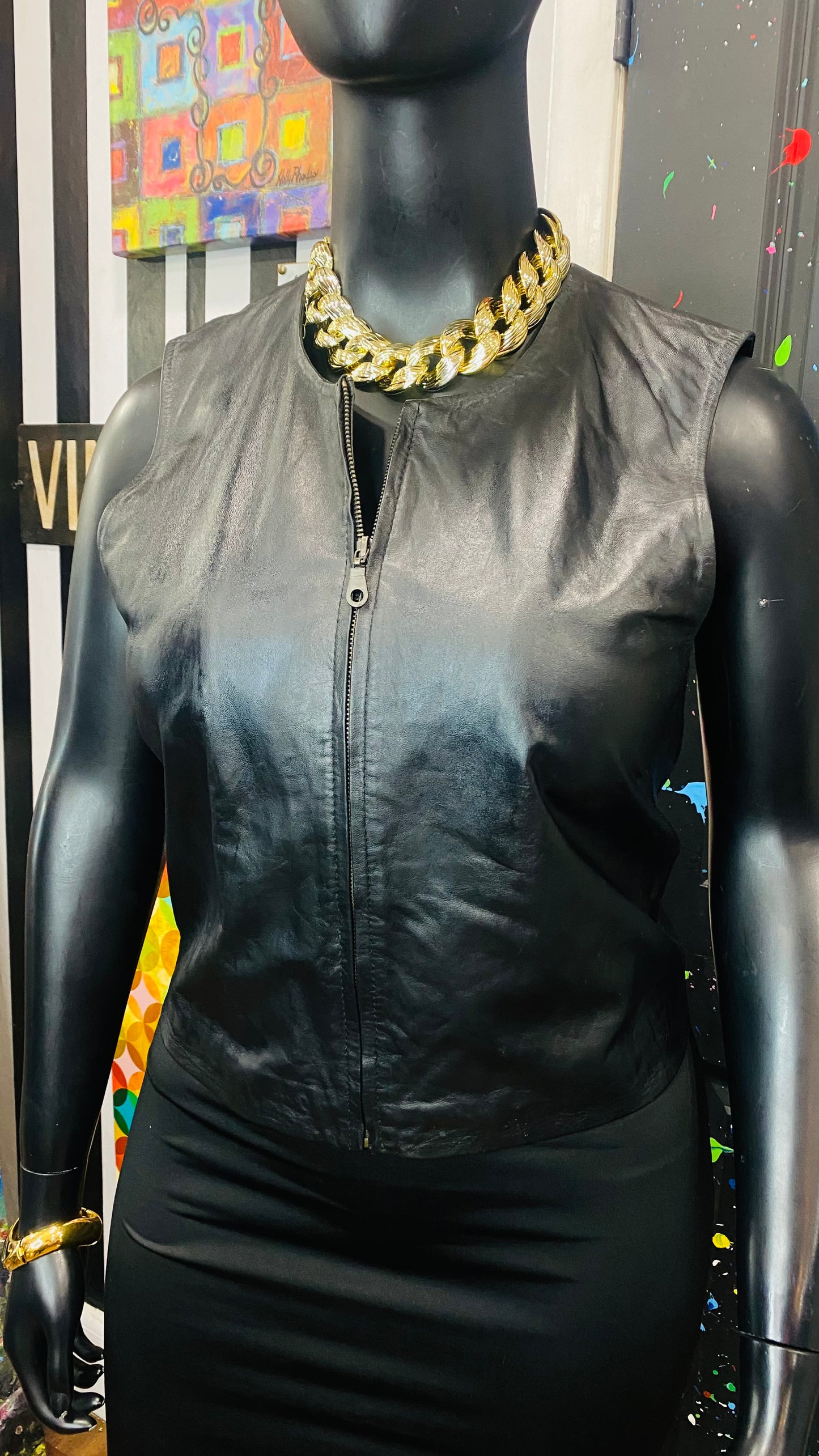 Vintage Genuine Leather Vest (14)
