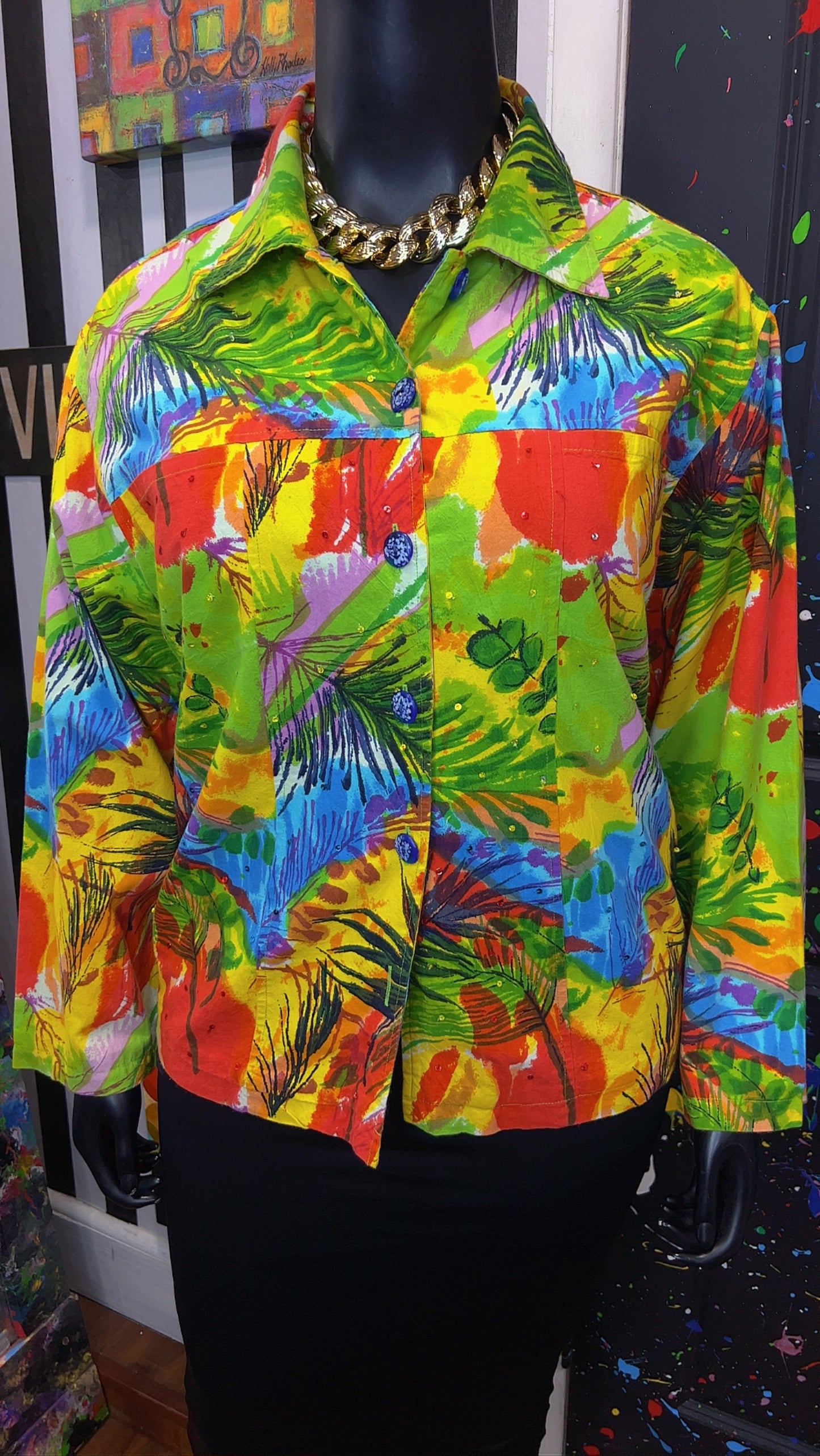 Vintage Floral Sequin Jacket (24)