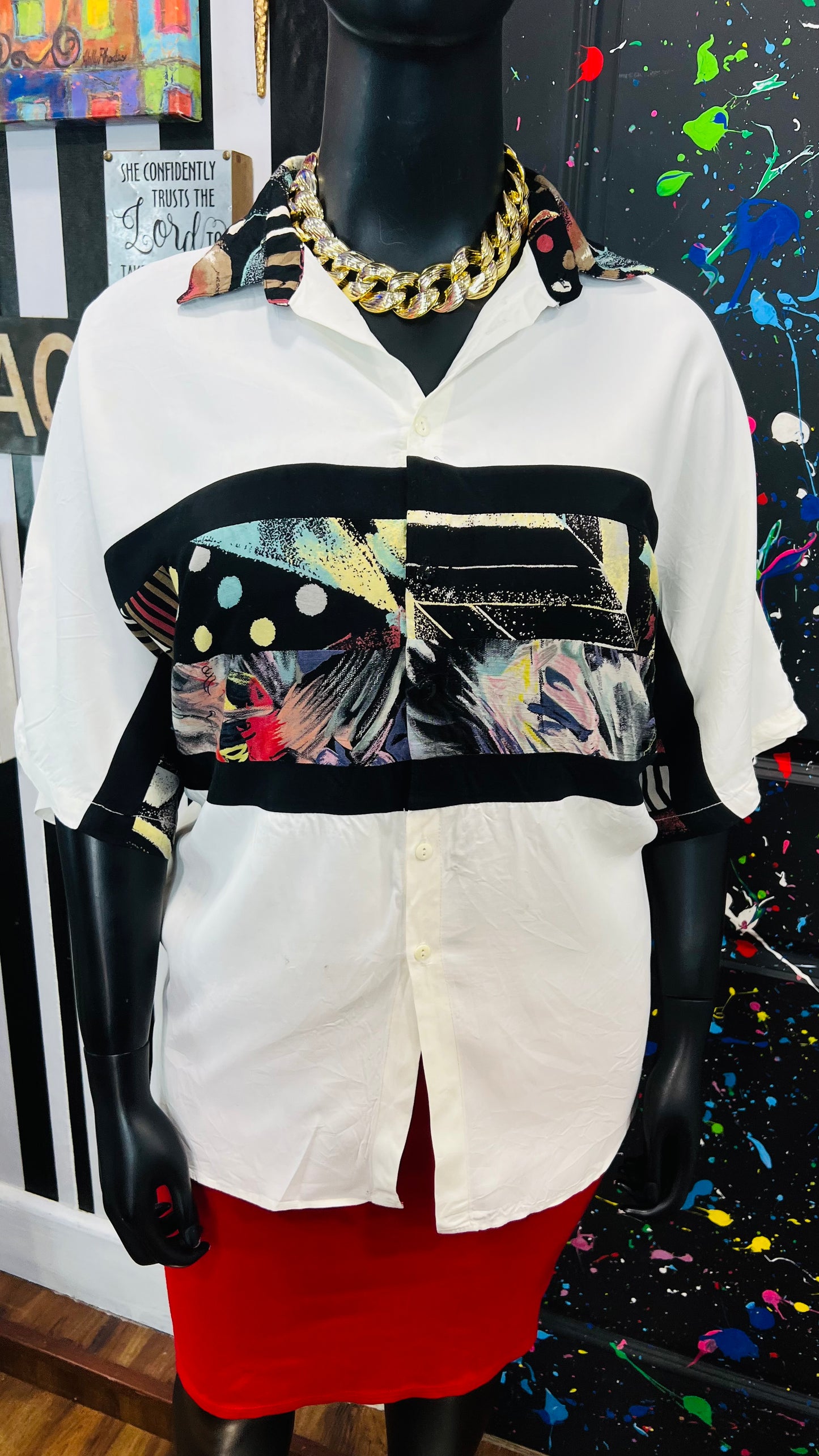 Plus Size Vintage Abstract Blouse (26)