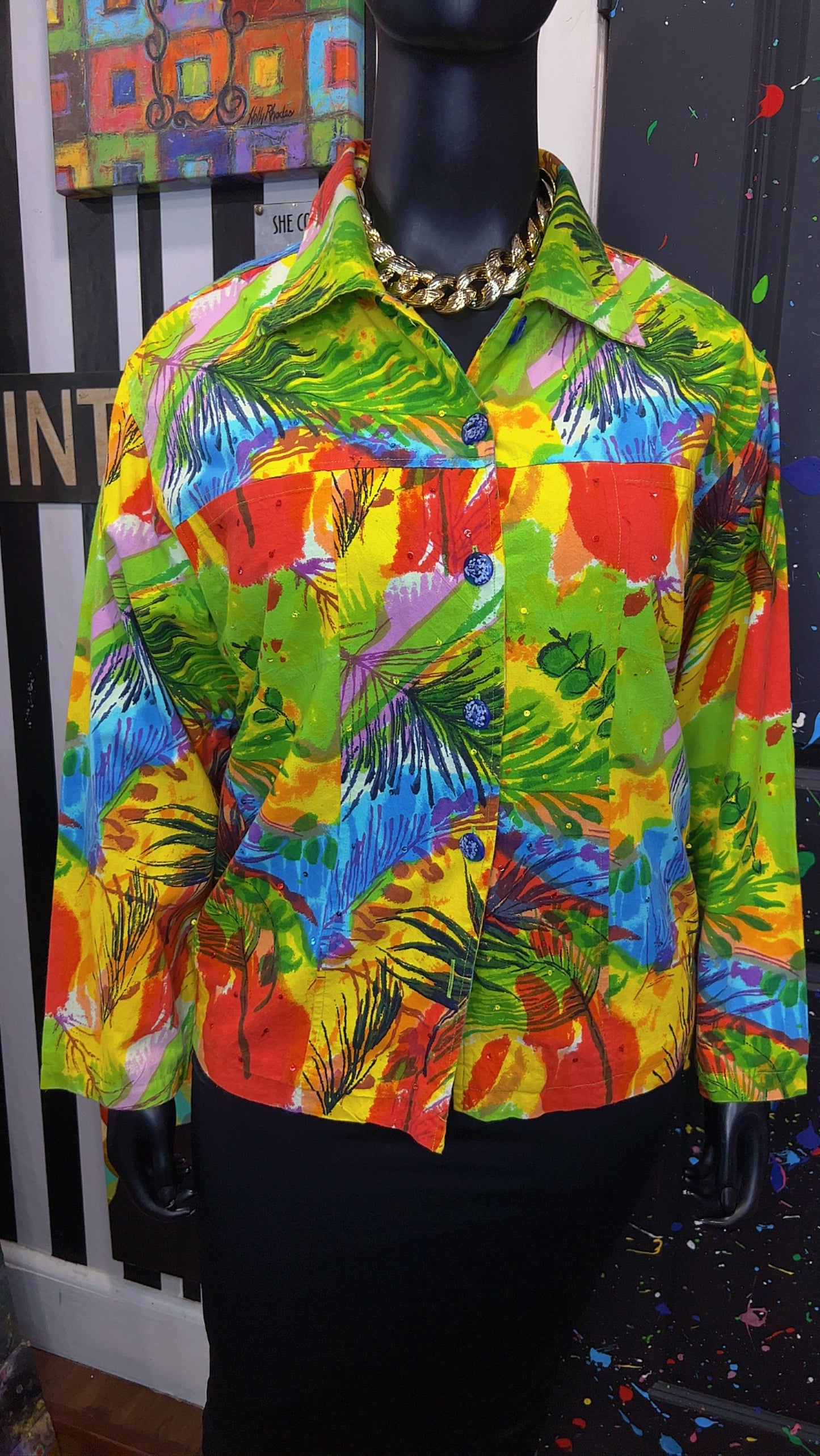 Vintage Floral Sequin Jacket (24)