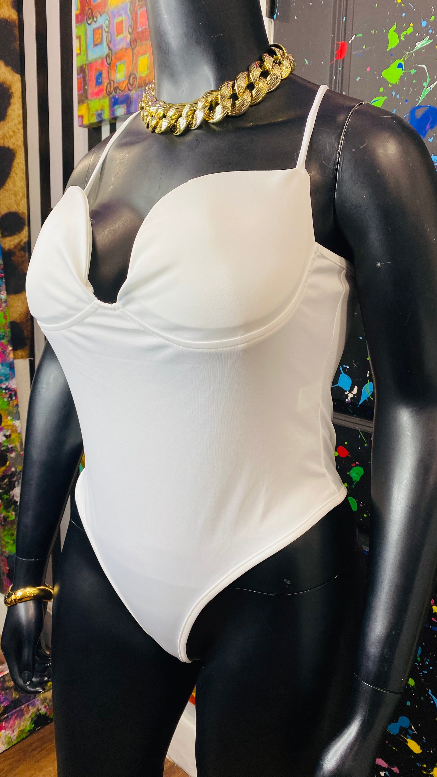 New w/ Tags White Fringe Body Suit & Pants (16)
