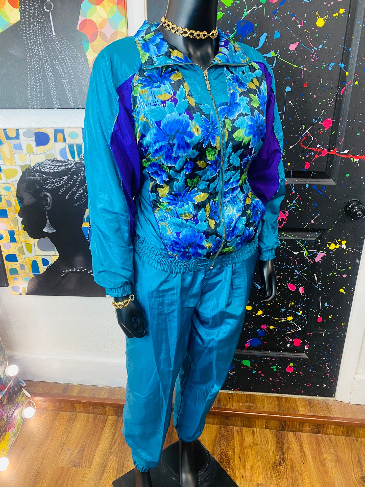 Vintage 2 Piece Windbreaker Set