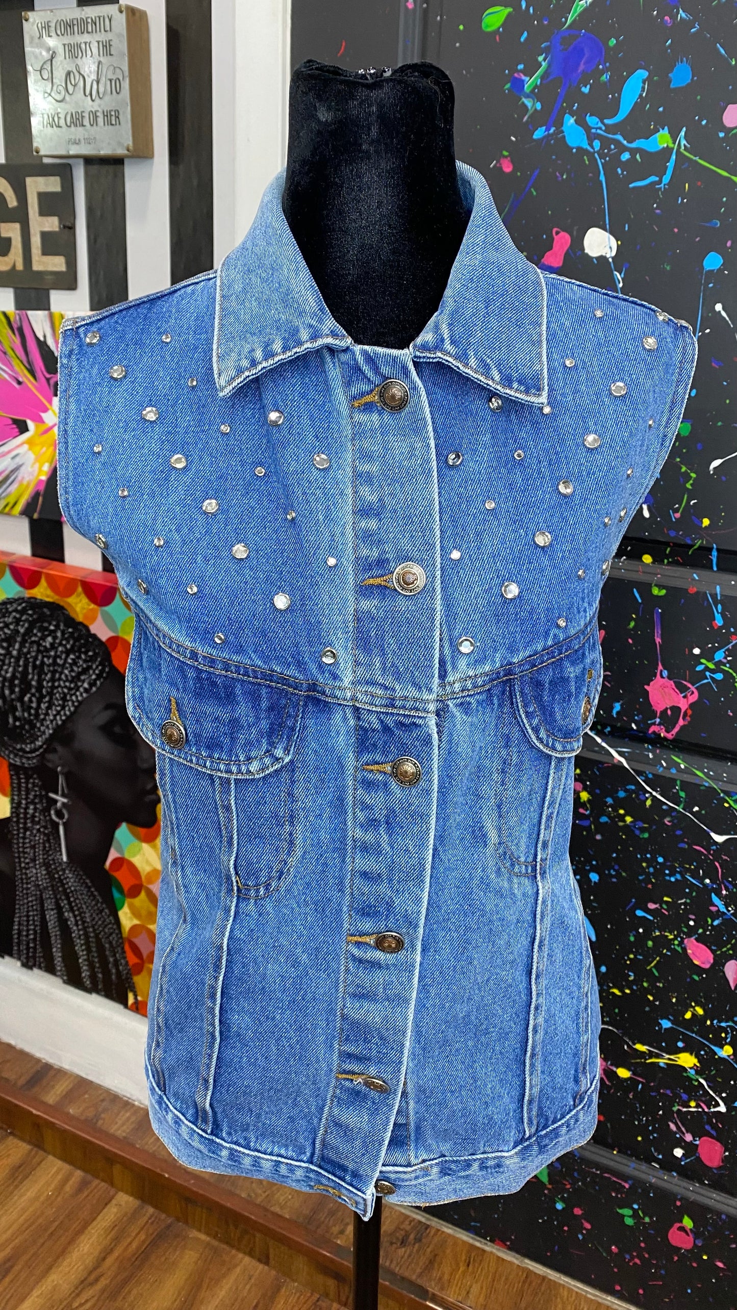 Vintage Denim Gem Vest (14)