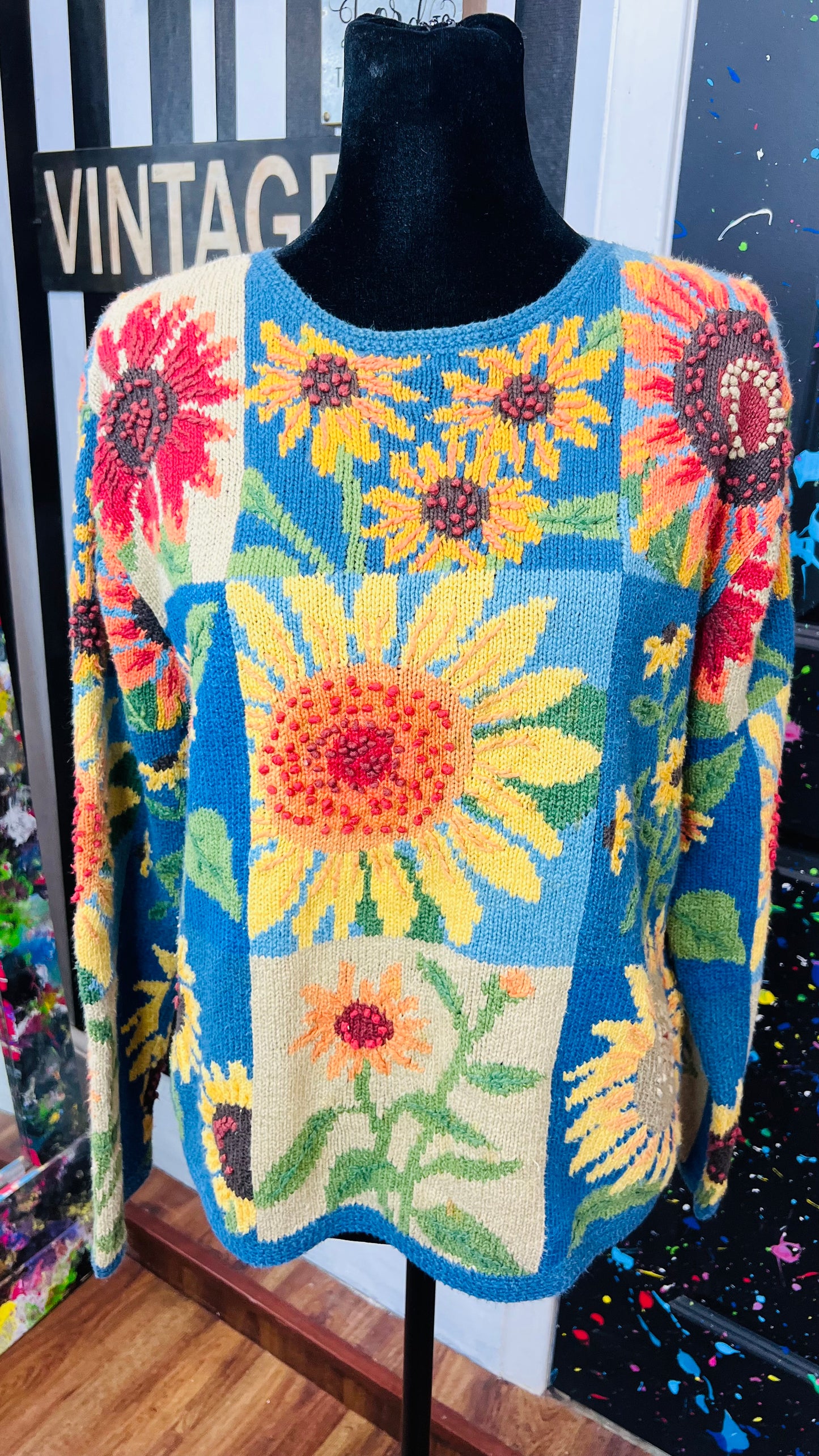 Vintage Sunflower Sweater (14)