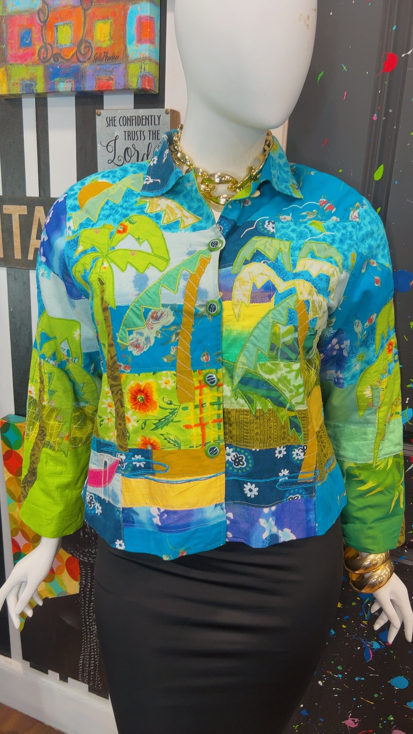 Vintage Sandy Starkman Abstract Jacket (14)
