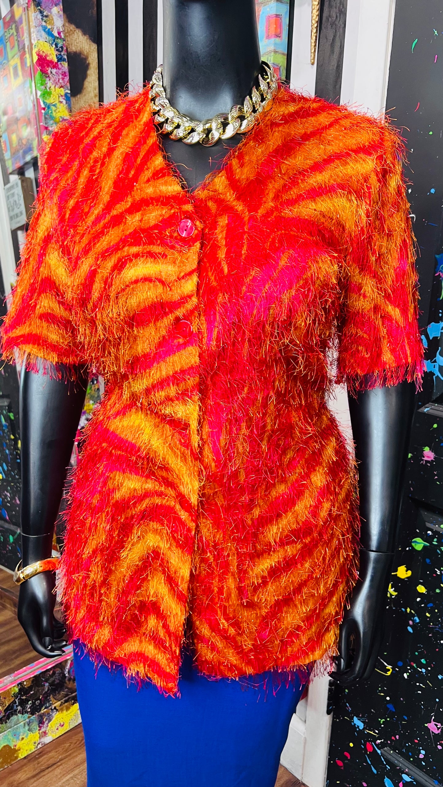 Vintage ‘Strawberry Lemonade’ Shaggy Blouse (18)