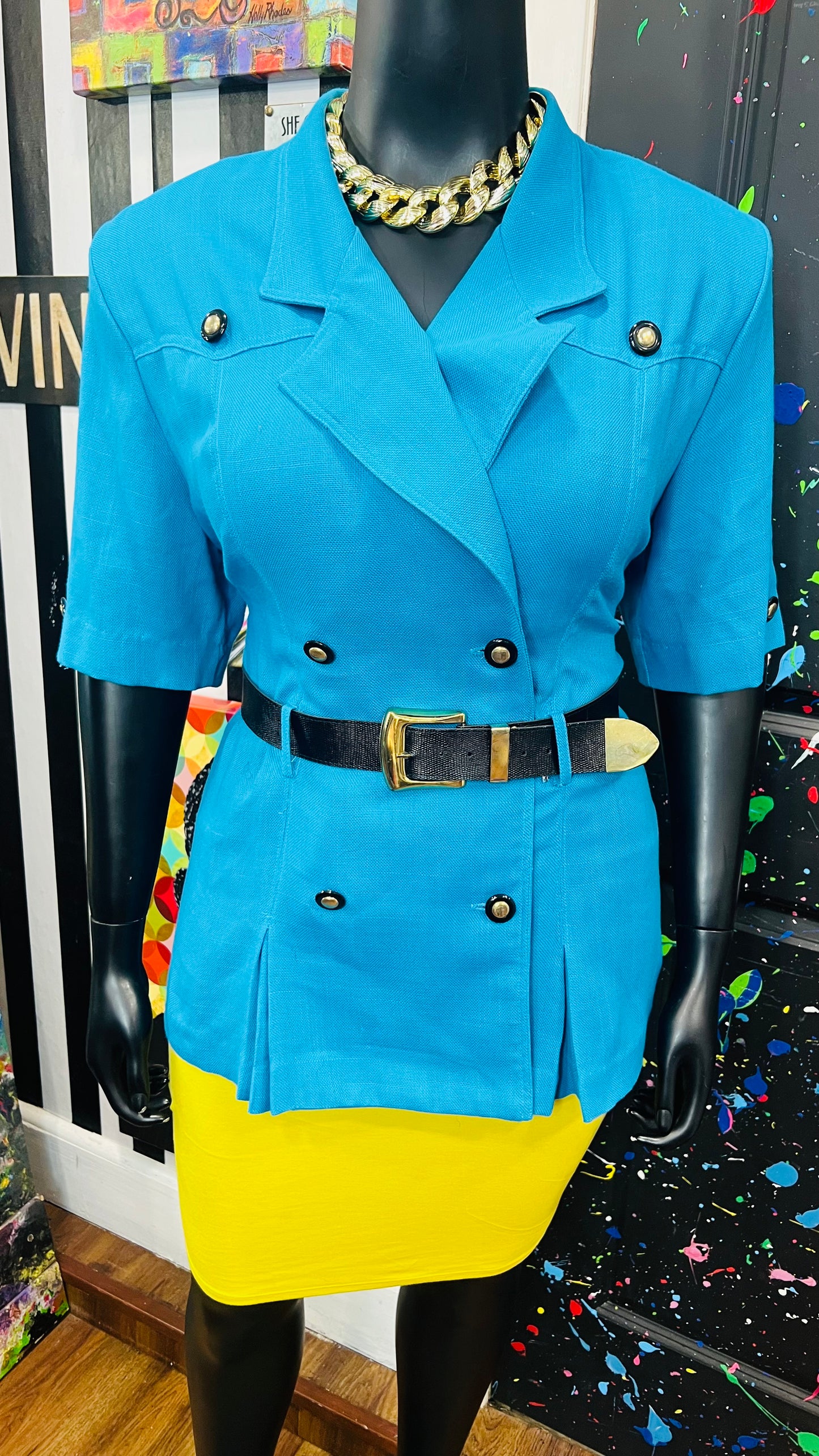 Vintage Blazer Blouse w/ Belt (24W)