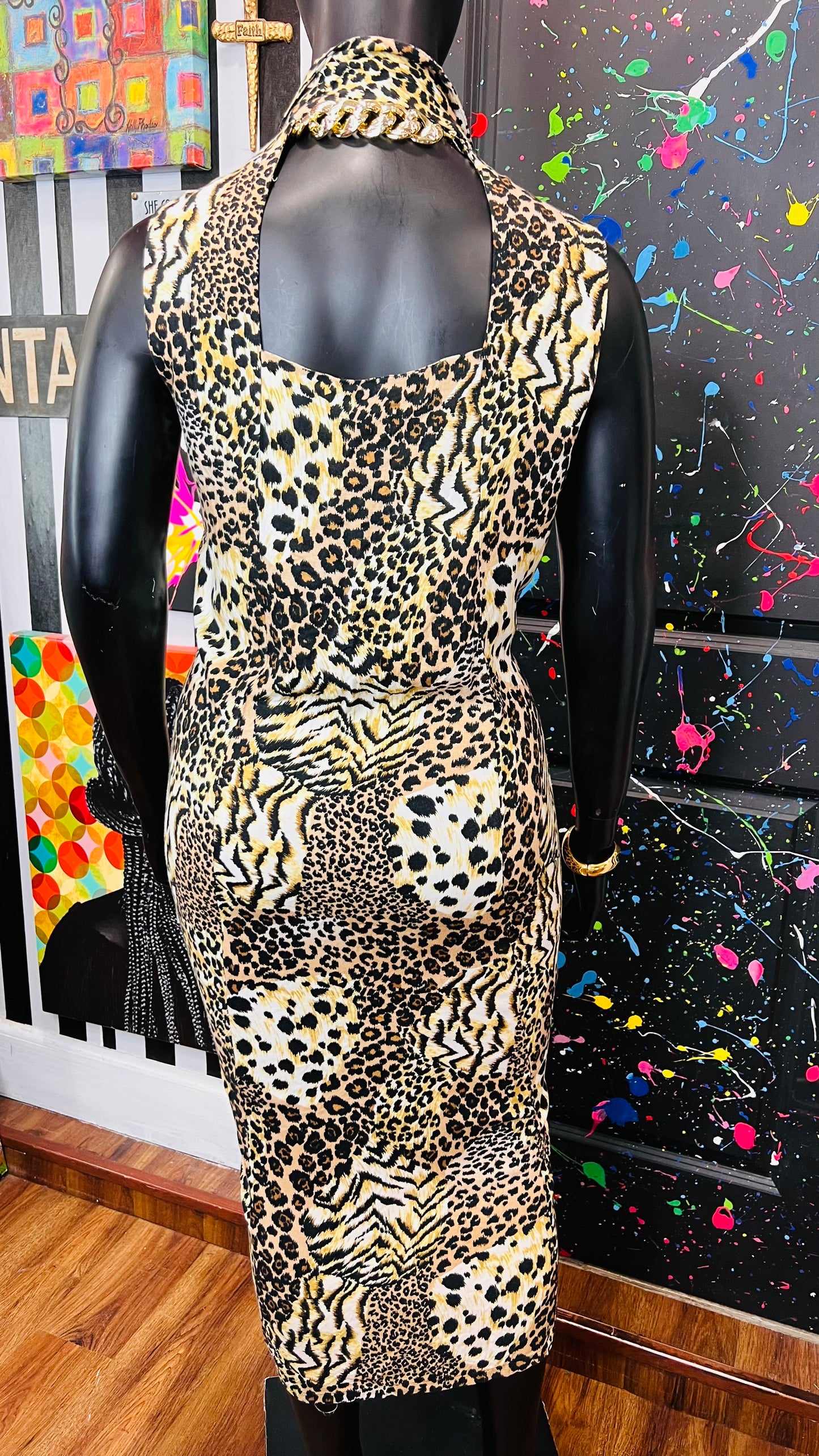 Vintage Animal Print Dress (18W)