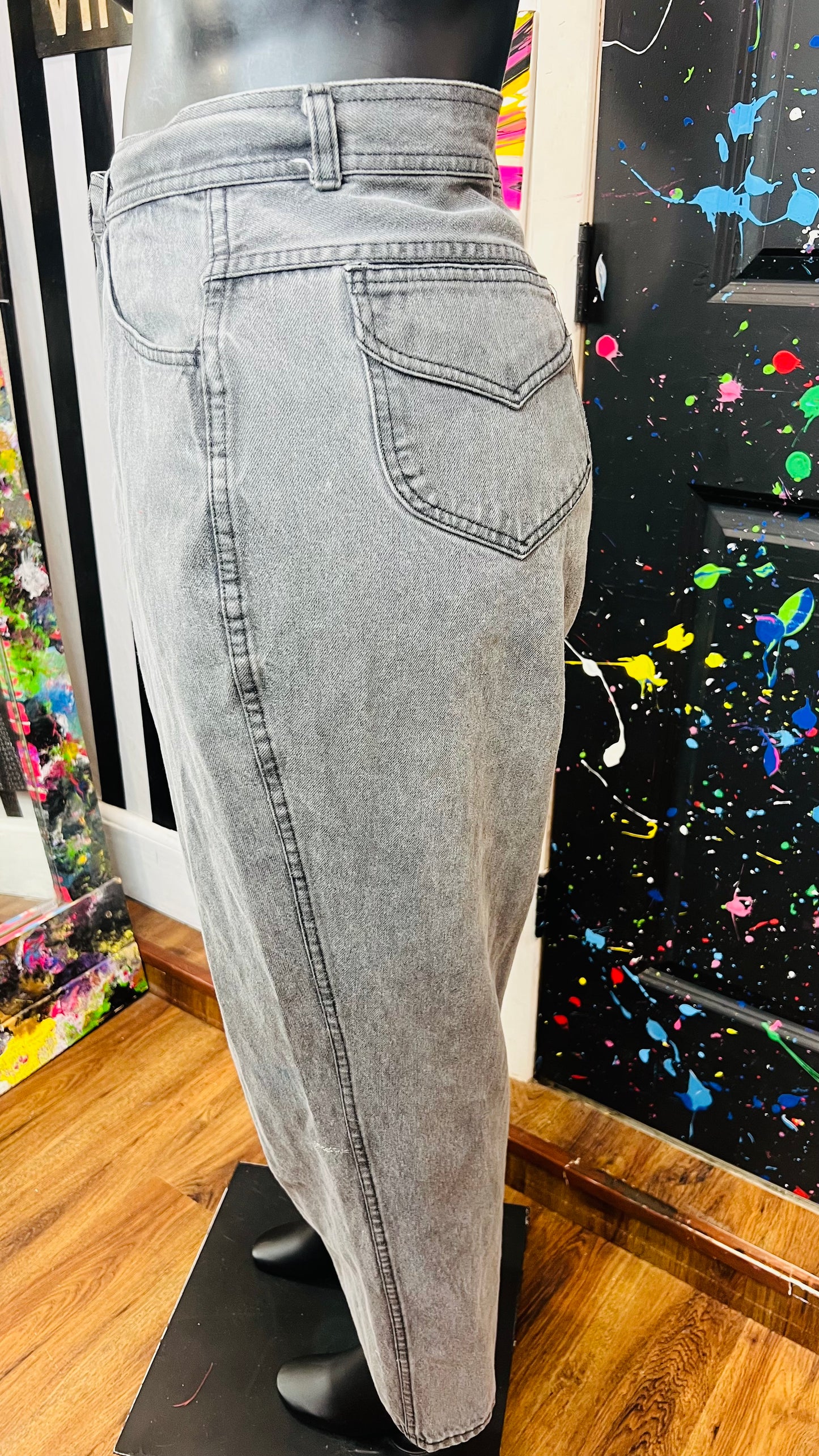 Vintage Ash Gray Denim Jeans (26)