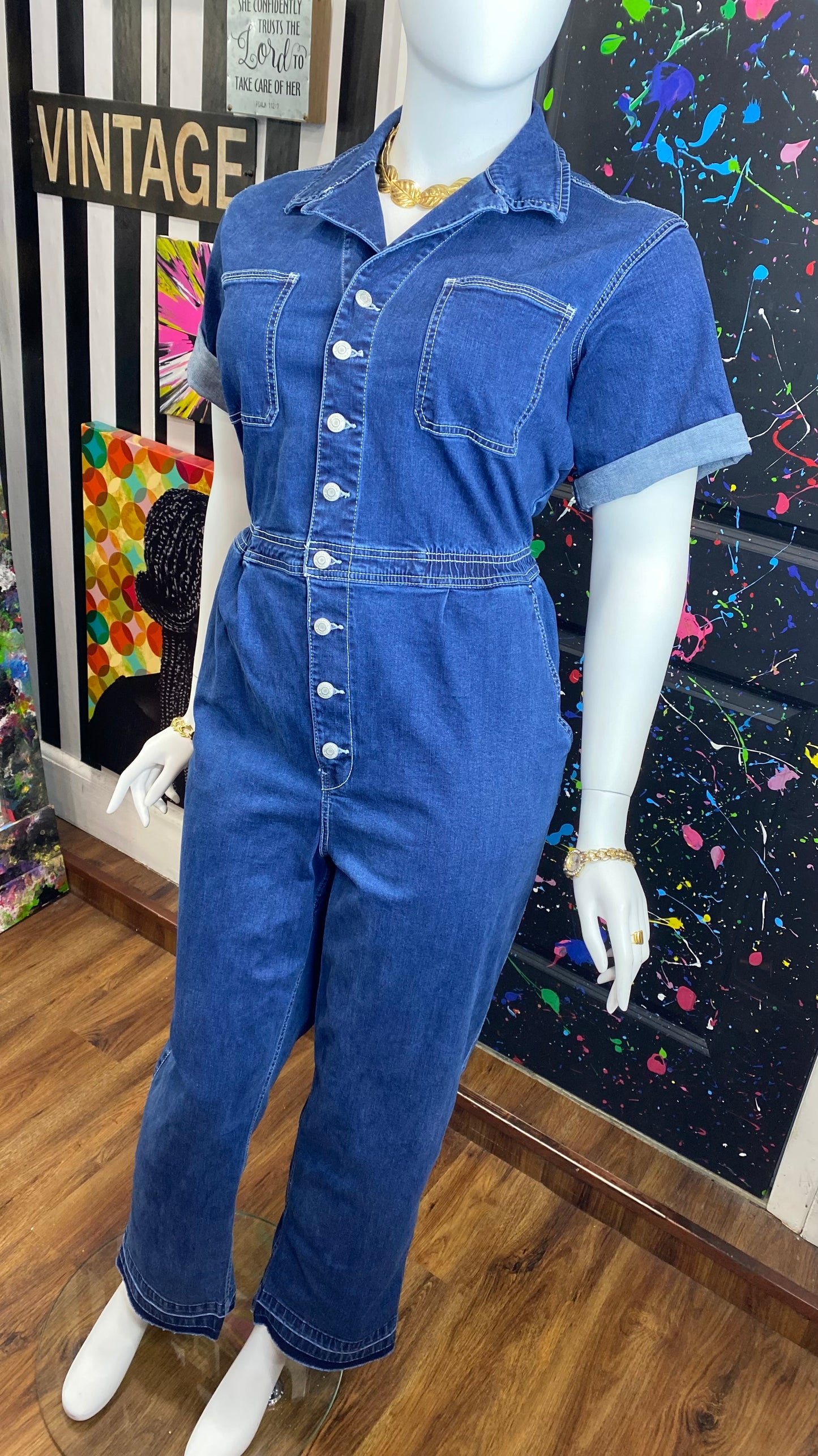 Vintage Y2K Denim Jumpsuit (22)