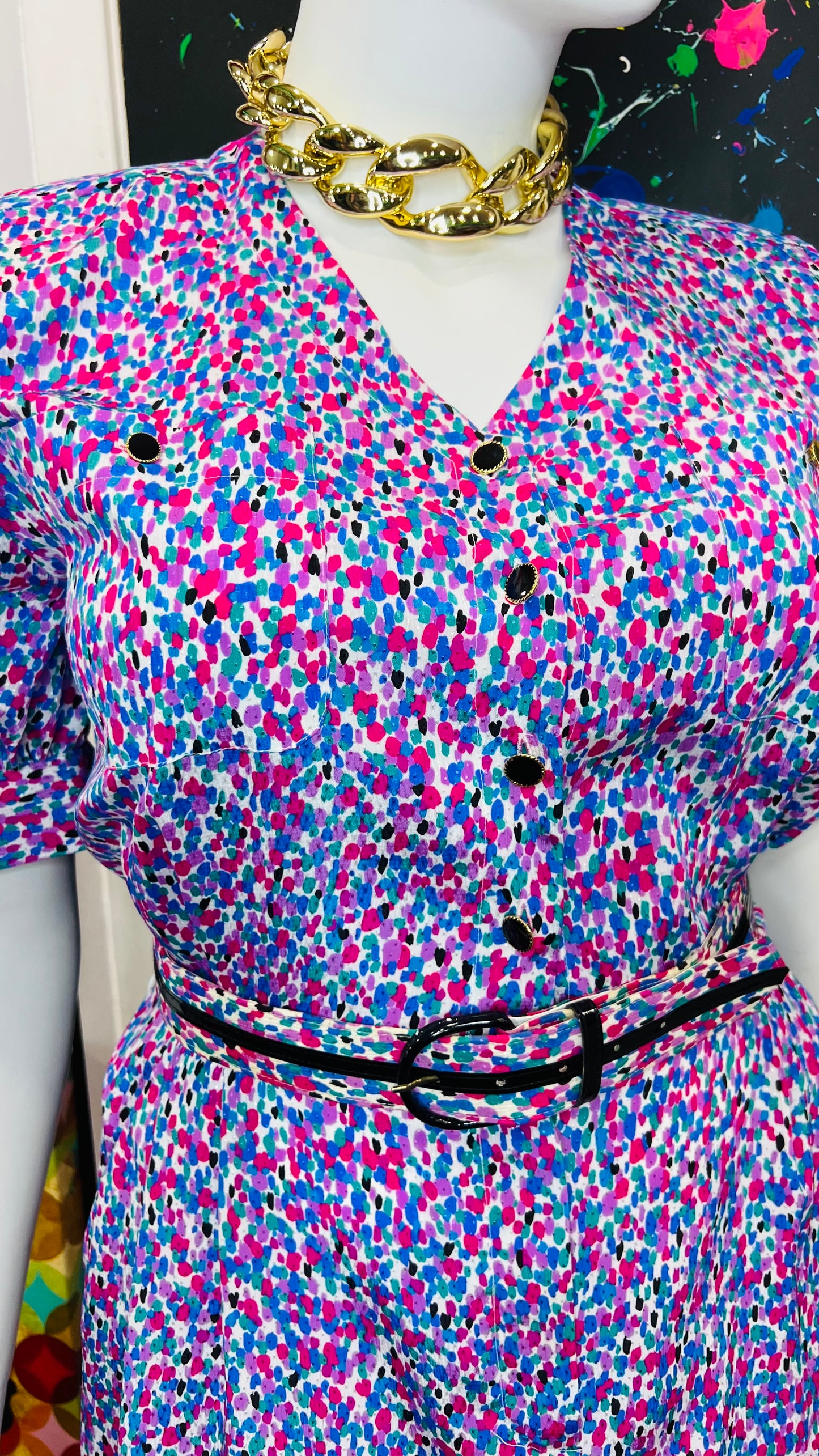 Vintage Belted Dress w/ Pockets (16)