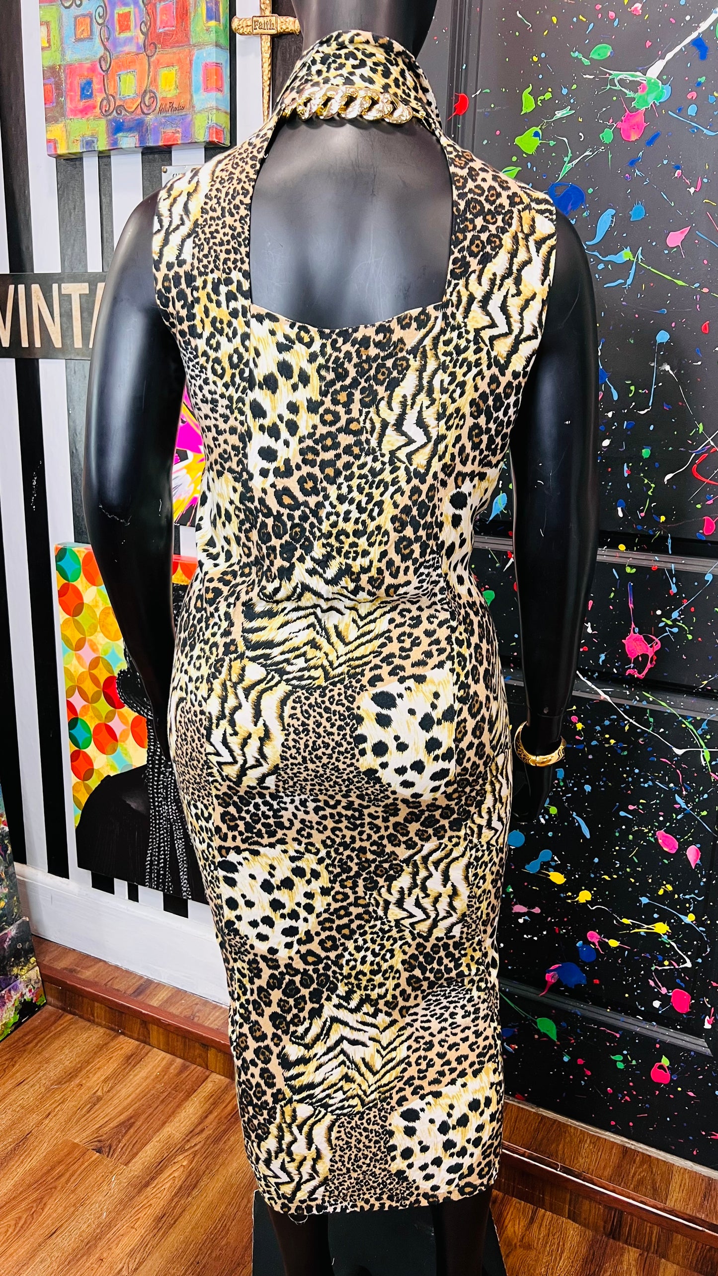 Vintage Animal Print Dress (18W)