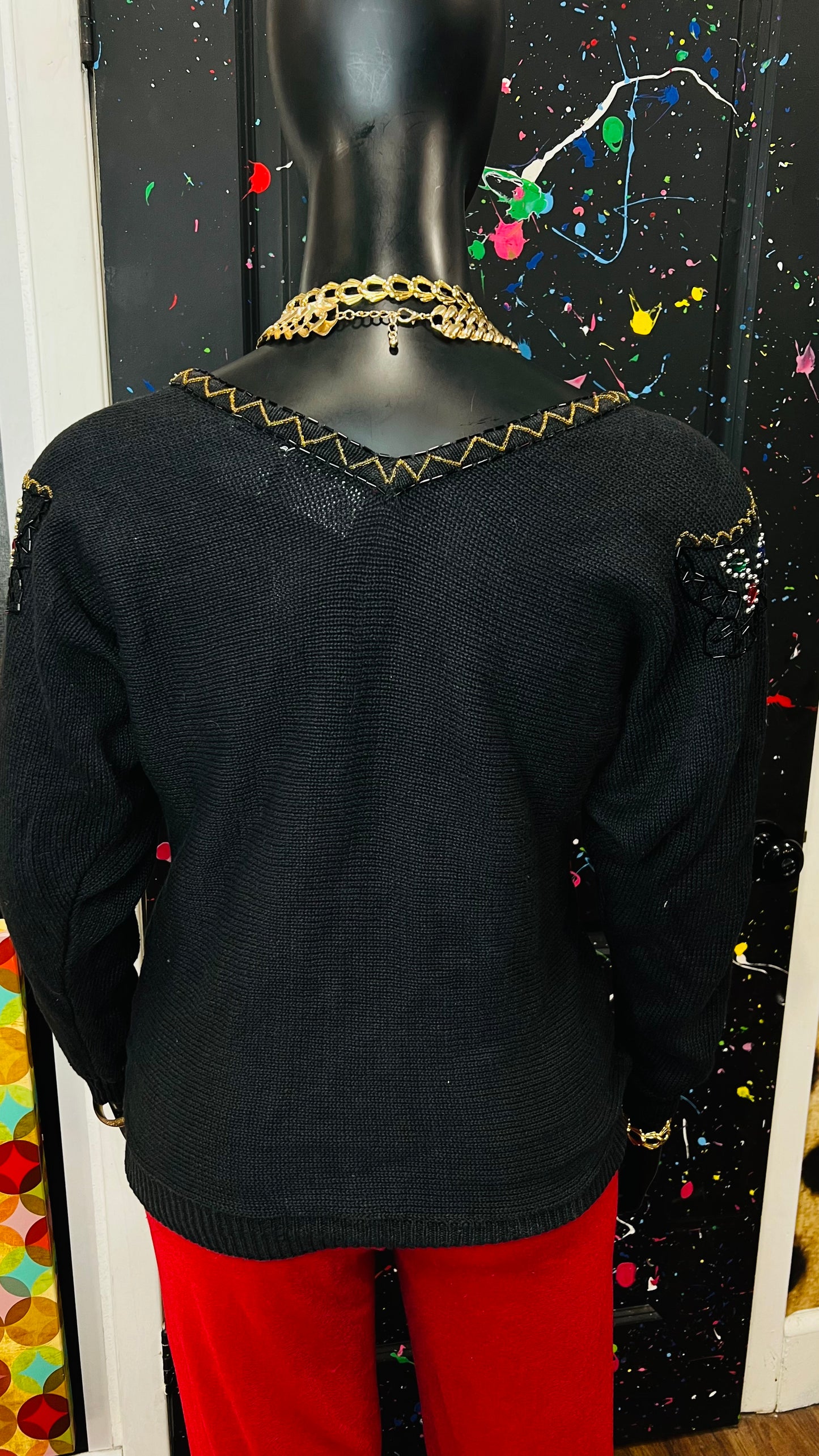 Vintage Sequin Knit Sweater (16)