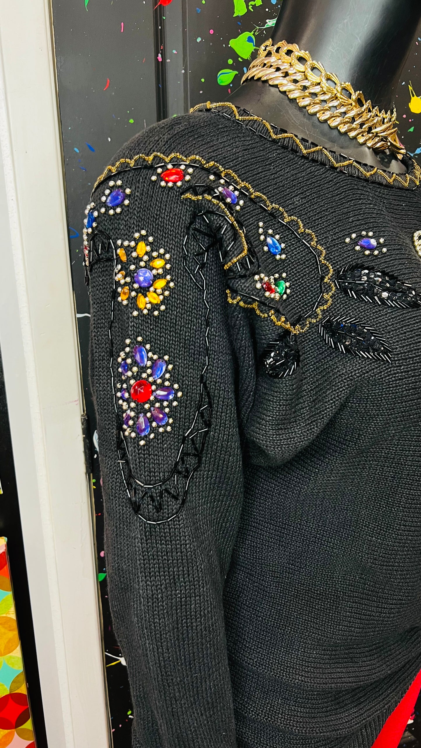 Vintage Sequin Knit Sweater (16)