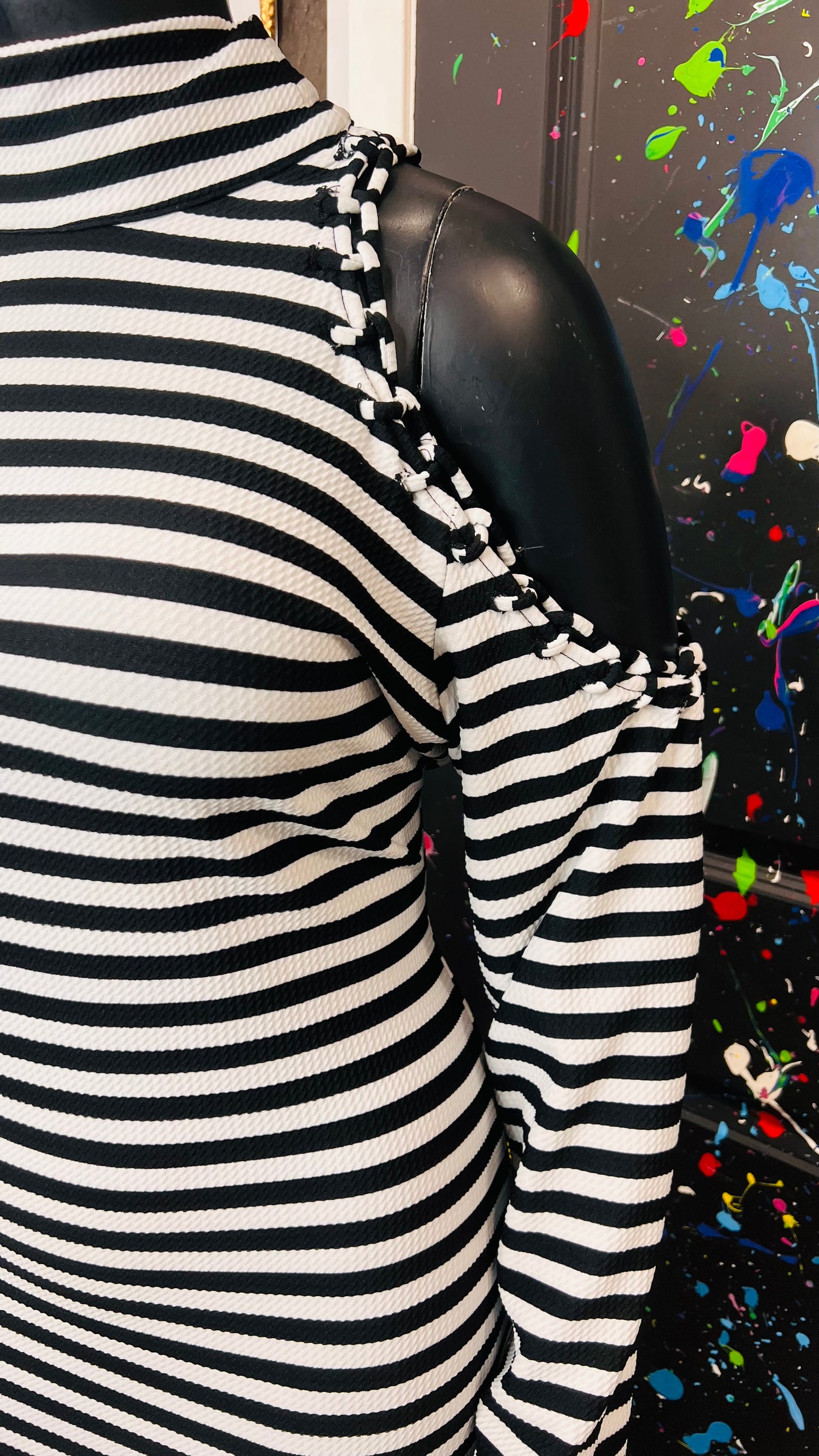 Ashley Stewart Striped Open Shoulder Dress (18/20)