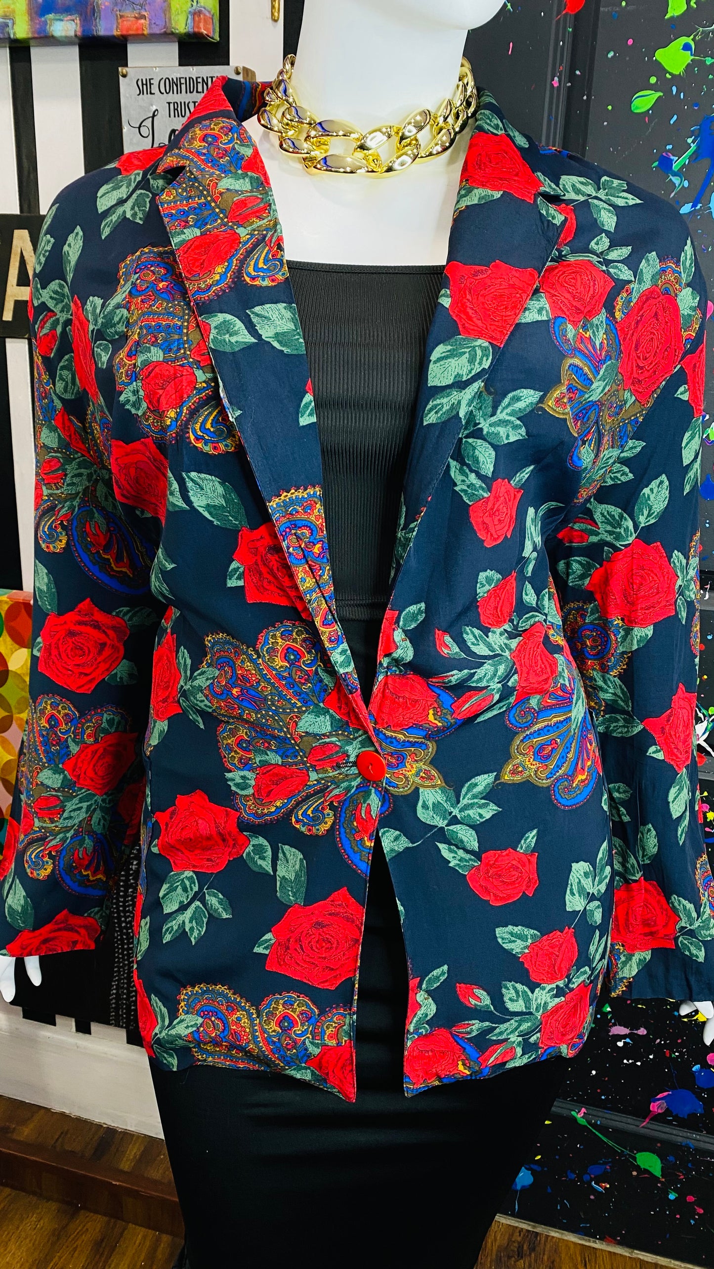 Vintage Floral Blazer (24W)