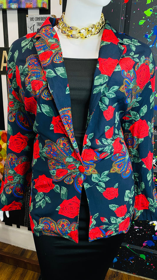 Vintage Floral Blazer (24W)