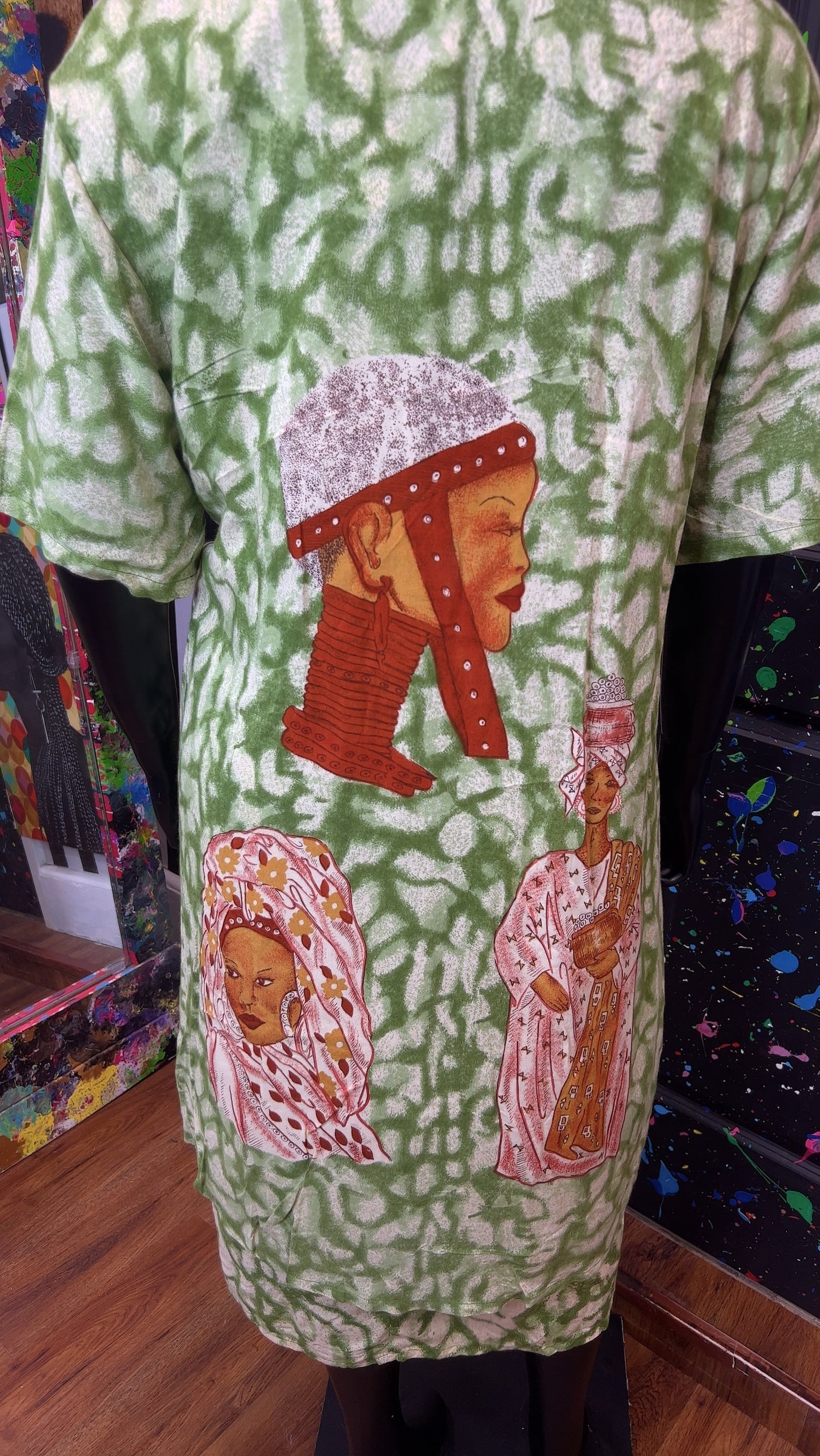 Vintage Traditional African Sequin Layered Dress- Deadstock New w/ Tags (16/18)