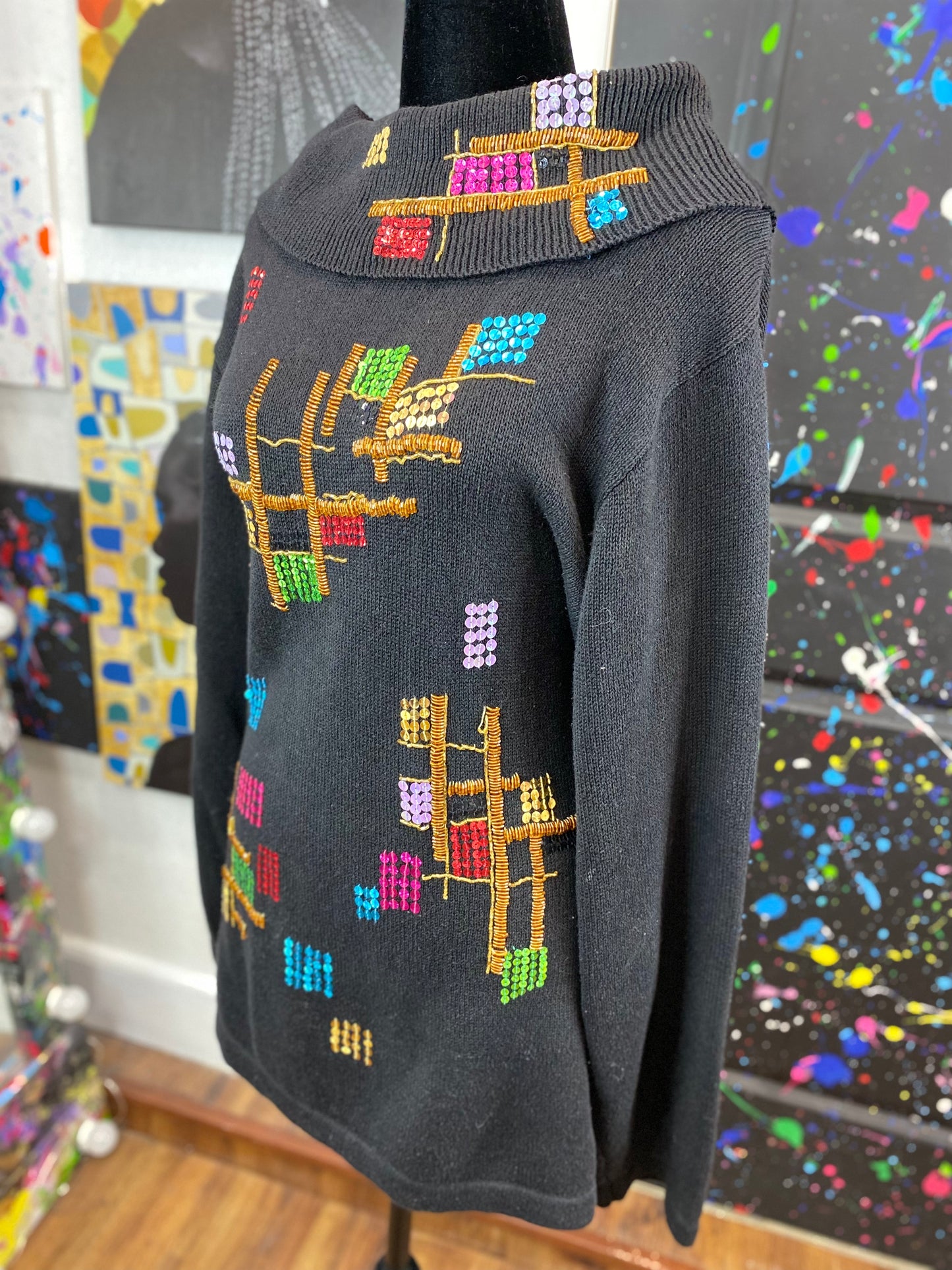Vintage Sequins Sweater