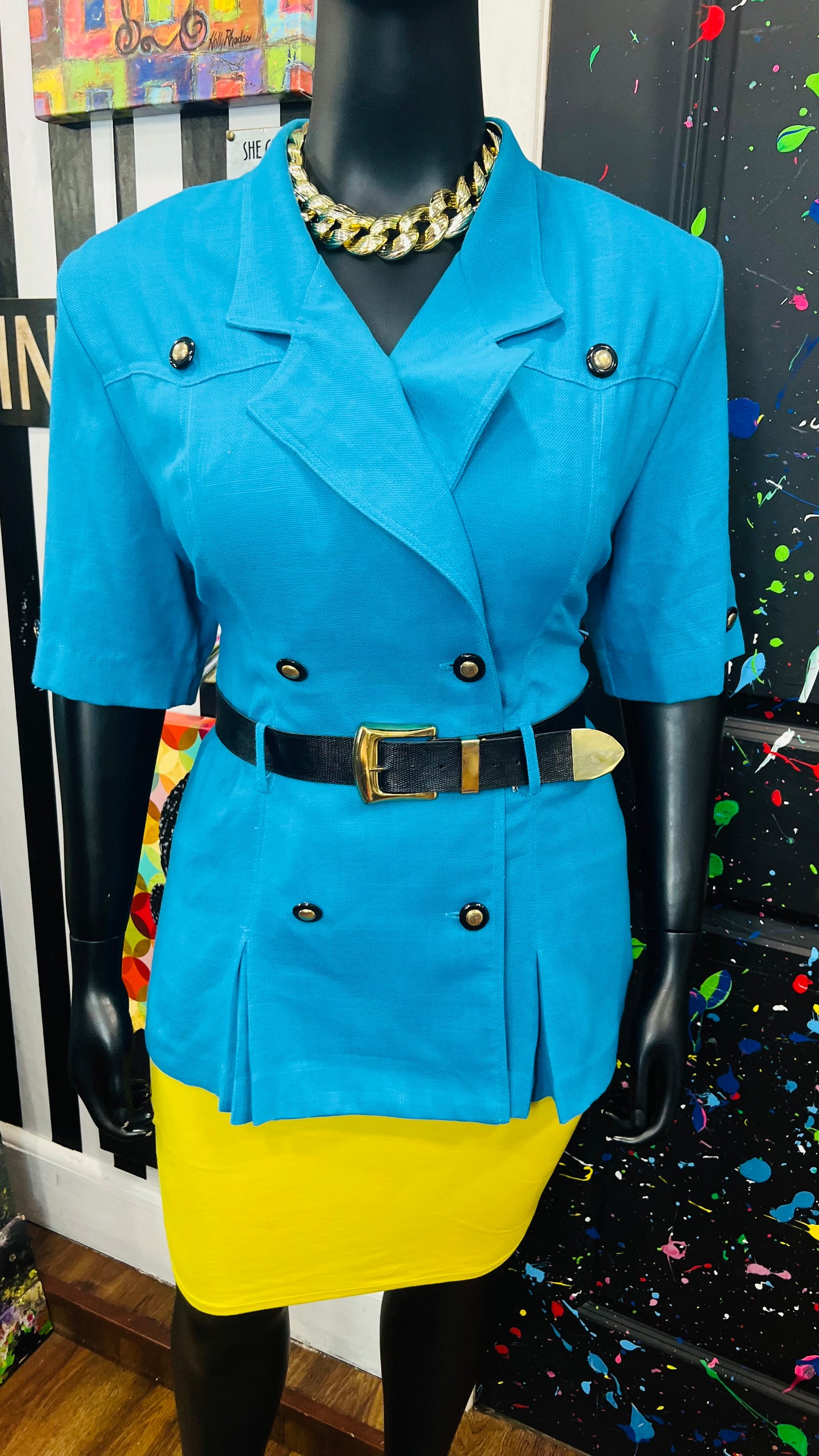 Vintage Blazer Blouse w/ Belt (24W)